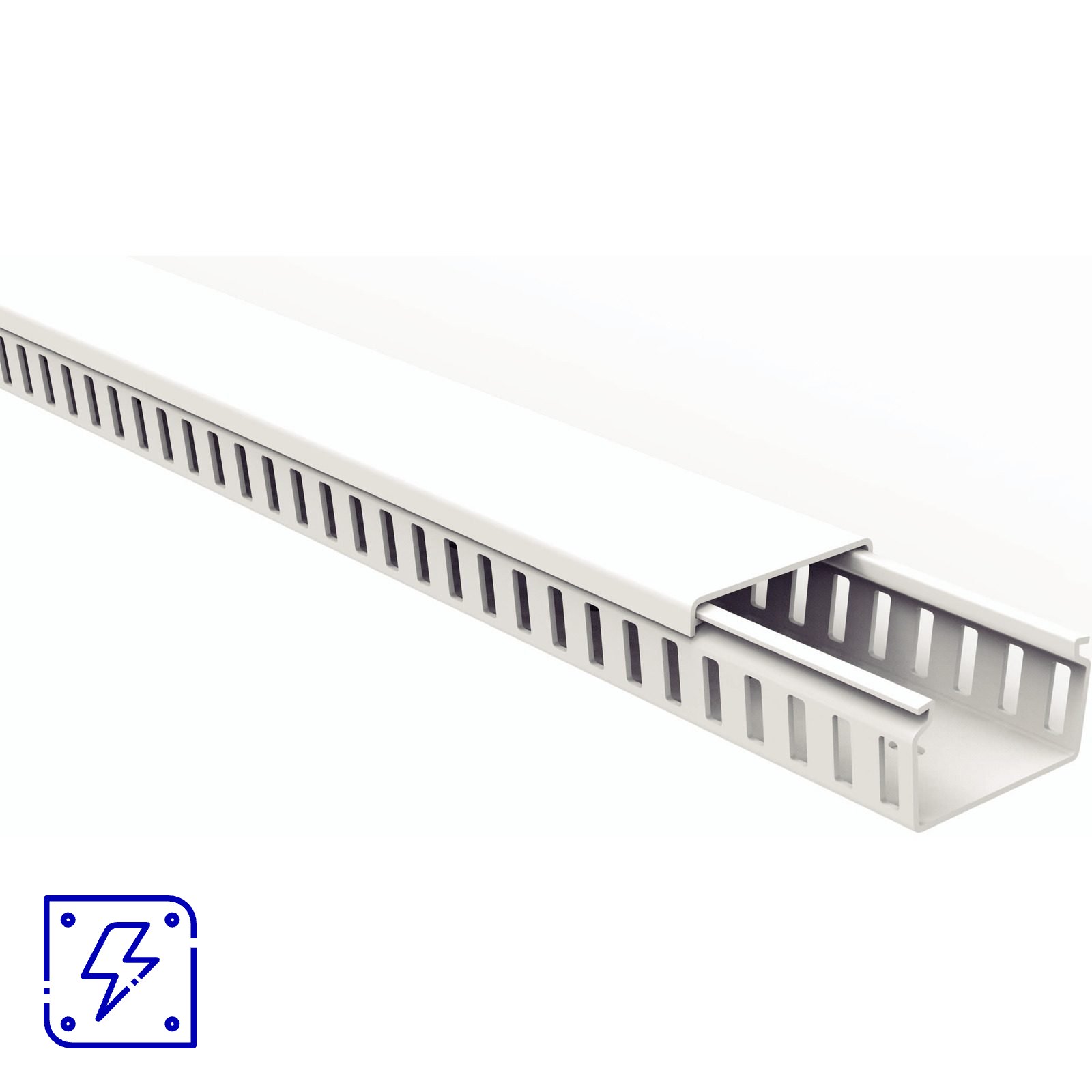 Canaleta para Painel Tramontina Semiaberta Branca 50x50x2000 mm 4 UNIDADES EMB.MINIMA