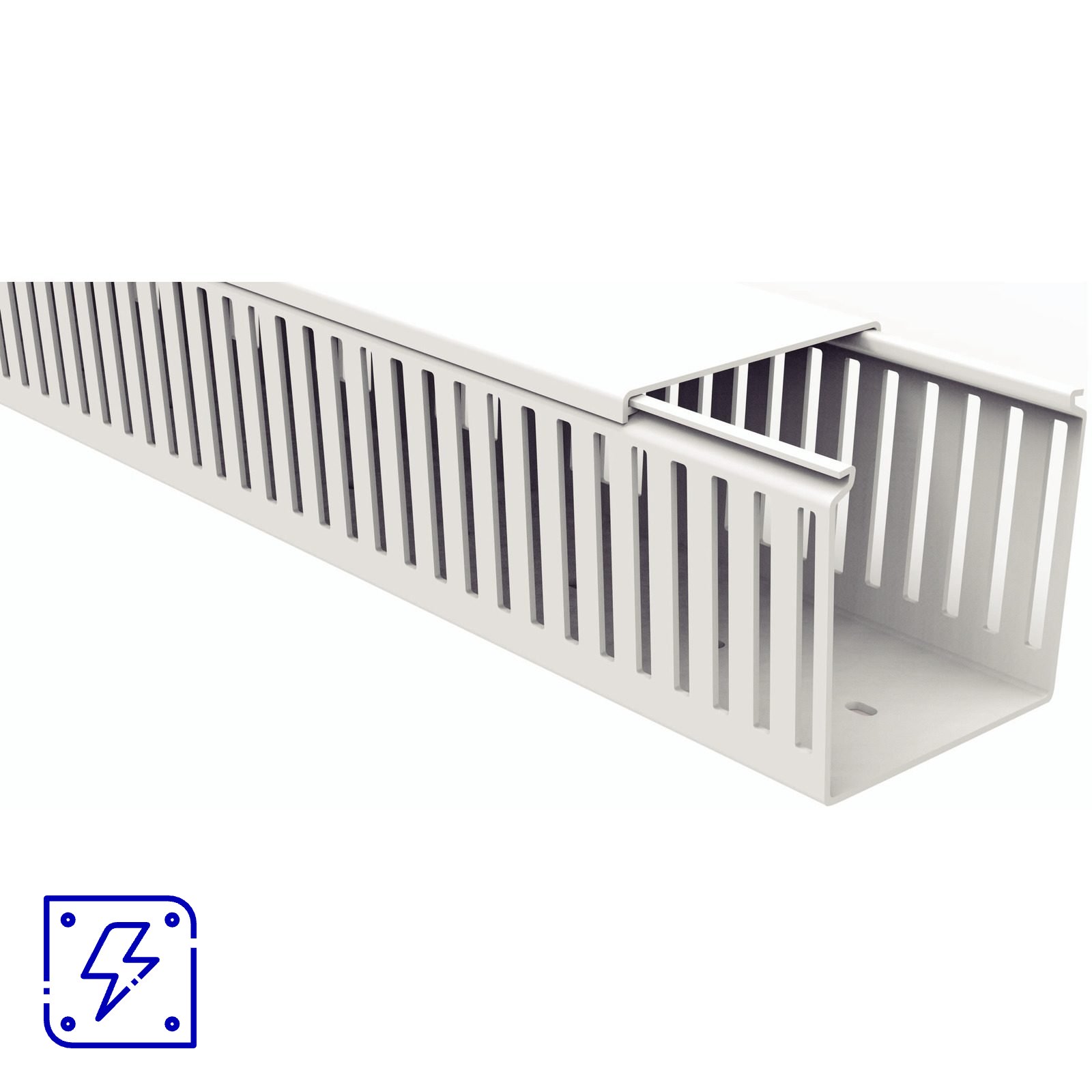Canaleta para Painel Tramontina Semi Aberta Branca 80x80x2000 mm 4 UNIDADES EMB.MINIMA