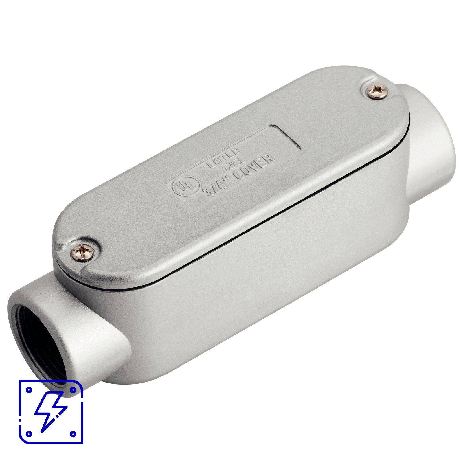 Condulete Fixo Ovalado 3/4" Tipo C Tramontina com Rosca BSP com Tampa e com Pintura Eletrostática 12 UN. EMB.MINIMA