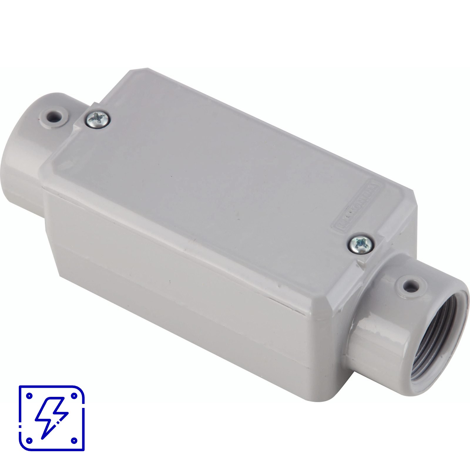 Condulete Fixo 1" Tipo C Tramontina com Tampa com Rosca BSP e com Pintura Eletrostática 12 UNIDADES EMB.MINIMA