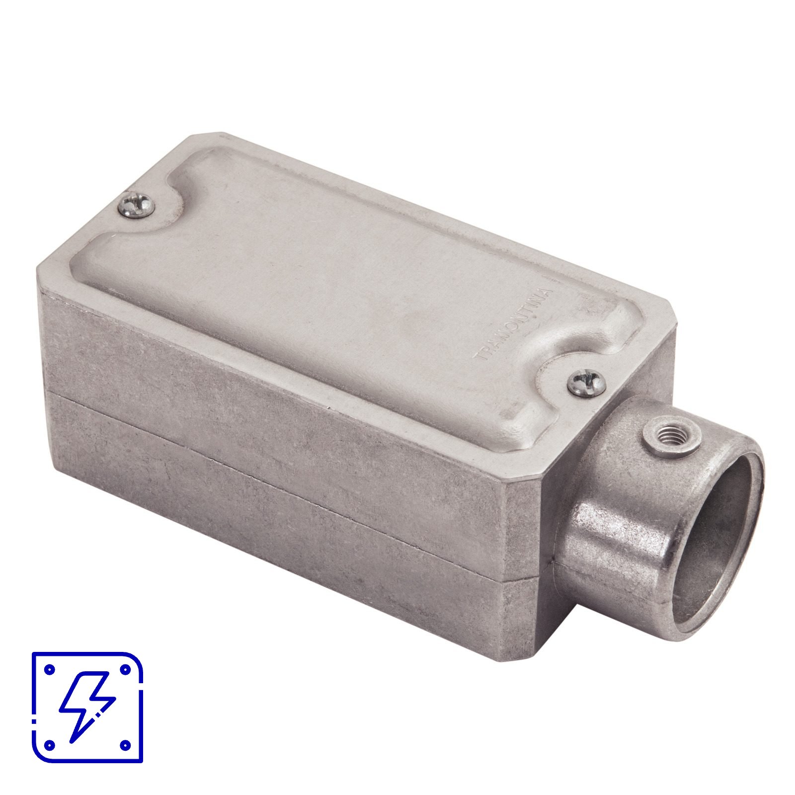 Condulete Fixo 3/4" Tramontina Tipo E com Tampa Estampada sem Rosca 12 UNIDADES EMB.MINIMA