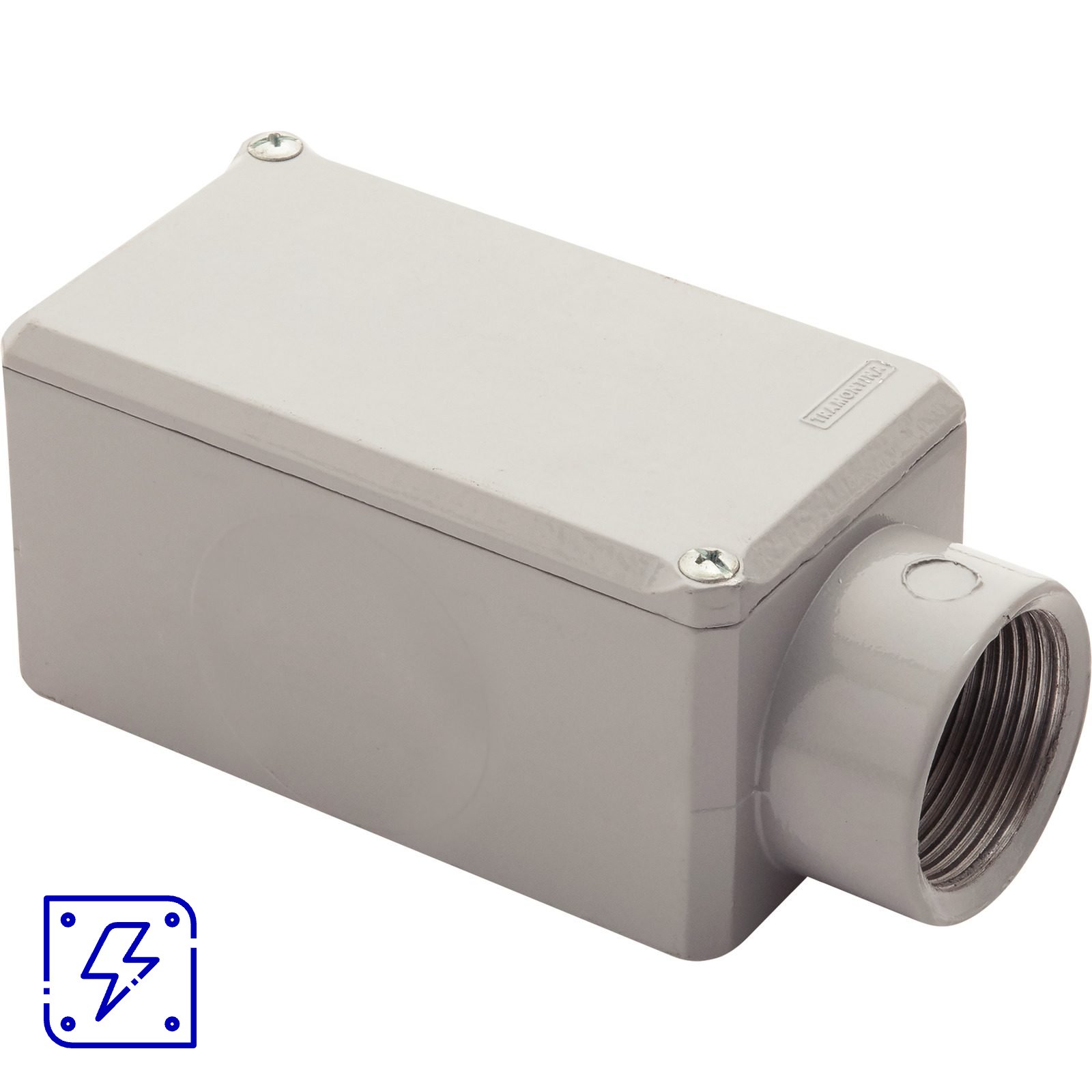 Condulete Fixo 1.1/2" Tipo E Tramontina com Tampa com Rosca BSP e com Pintura Eletrostática 6 UNIDADES EMB.MINIMA