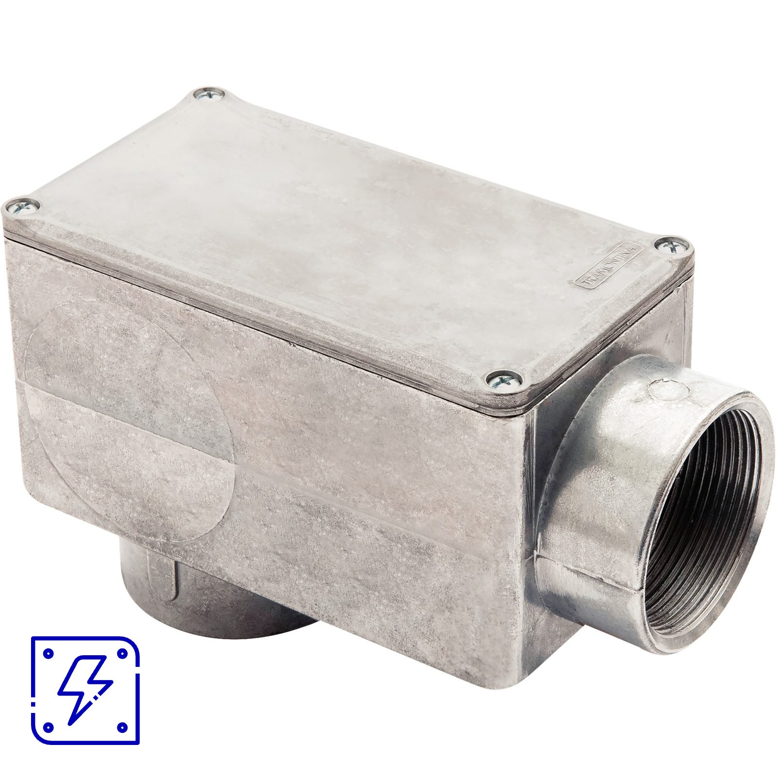 Condulete Fixo 2.1/2" Tipo LB Tramontina com Rosca e Tampa 2 UNIDADES EMB.MINIMA