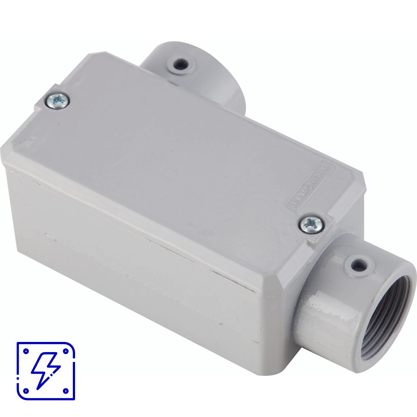 Condulete Fixo 1.1/2" Tipo LL Tramontina sem Rosca com Tampa e com Pintura eletrostática a Pó 6 UNIDADES EMB.MINIMA
