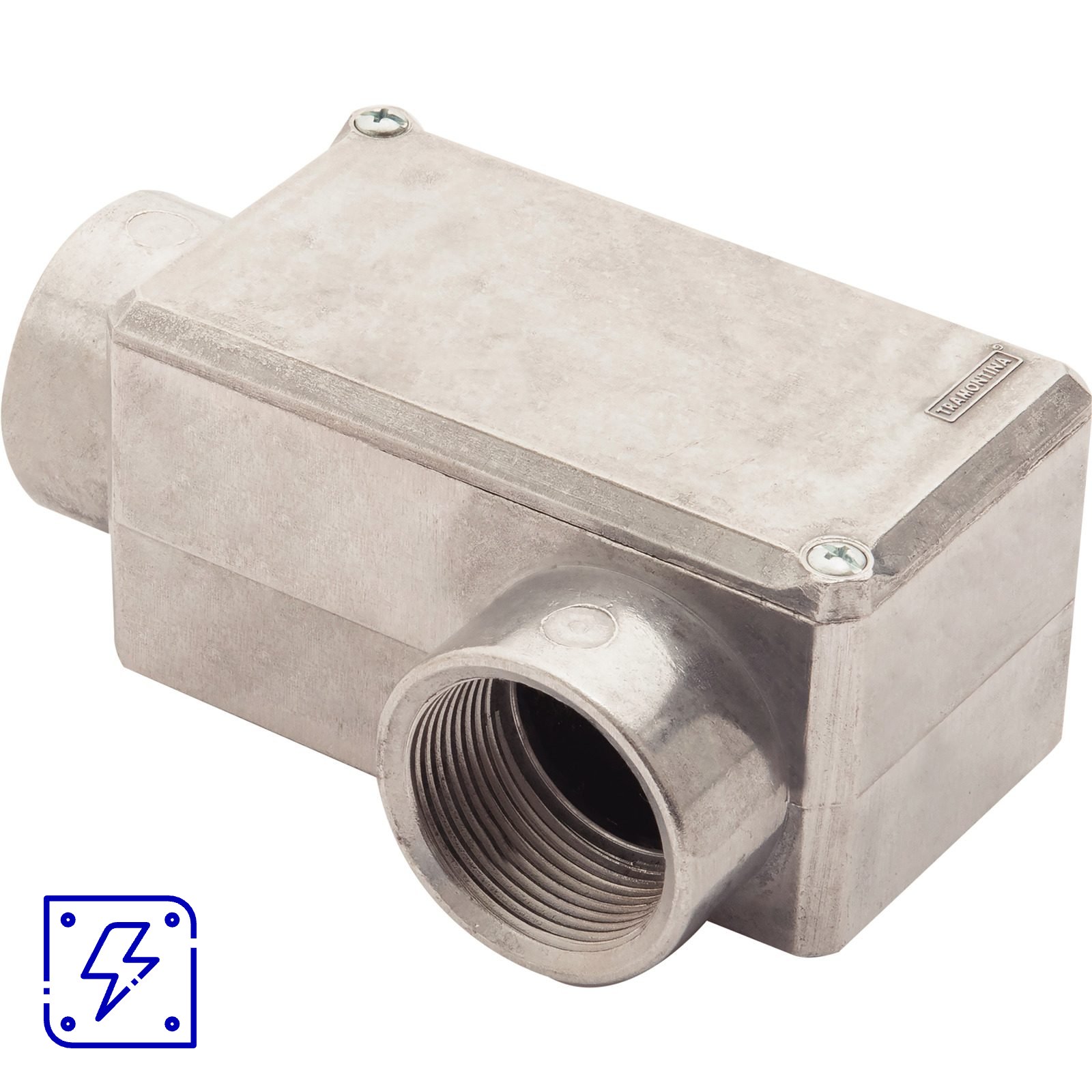 Condulete Fixo 1.1/4" Tipo LL Tramontina com Tampa e com 6 UNIDADES EMB.MINIMA
