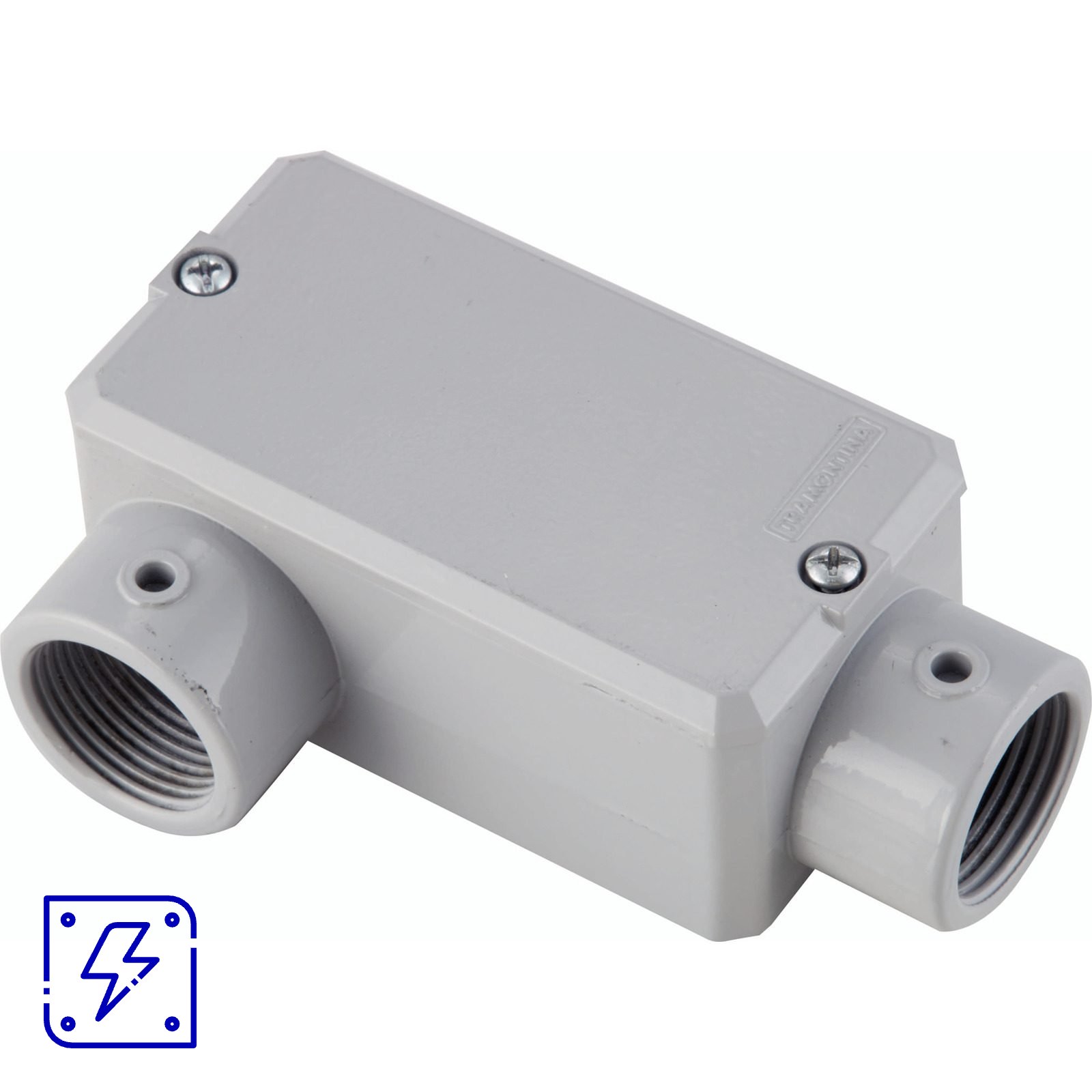Condulete Fixo 1" Tipo LR Tramontina com Tampa com Rosca e com Pintura Eletrostática a Pó 12 UNIDADES EMB.MINIMA