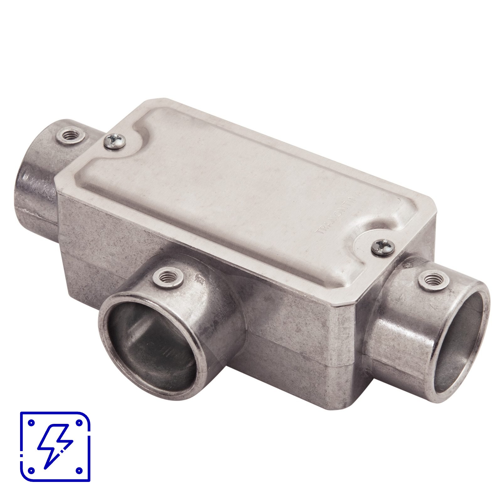 Condulete Fixo 1/2" Tipo T Tramontina com Tampa e sem Rosca 12 UNIDADES EMB.MINIMA