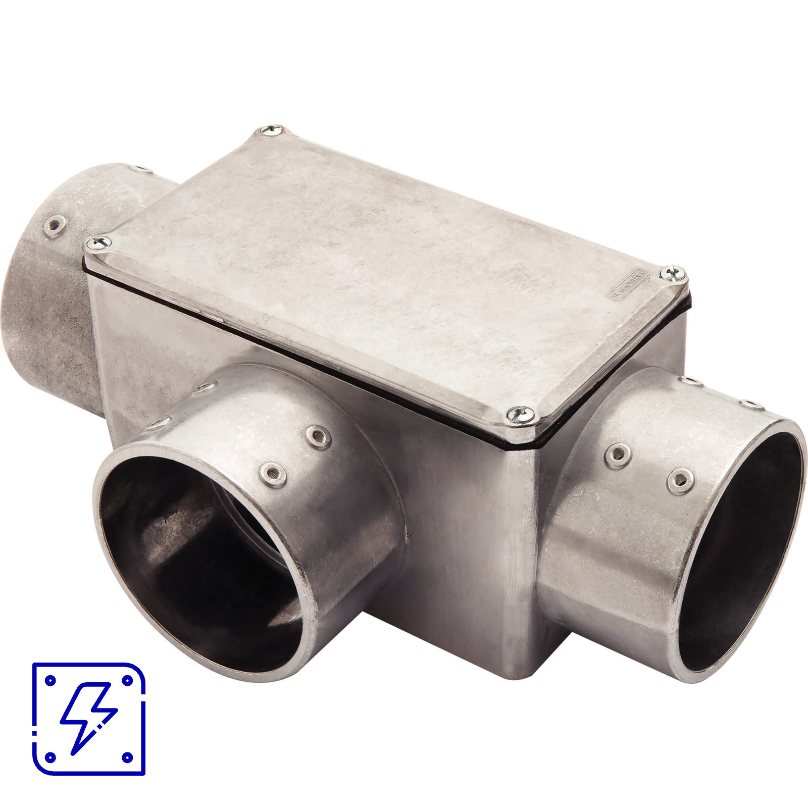 Condulete Tipo T 2.1/2" Fixo Tramontina com Tampa sem Rosca e sem Pintura 2 UNIDADES EMB.MINIMA