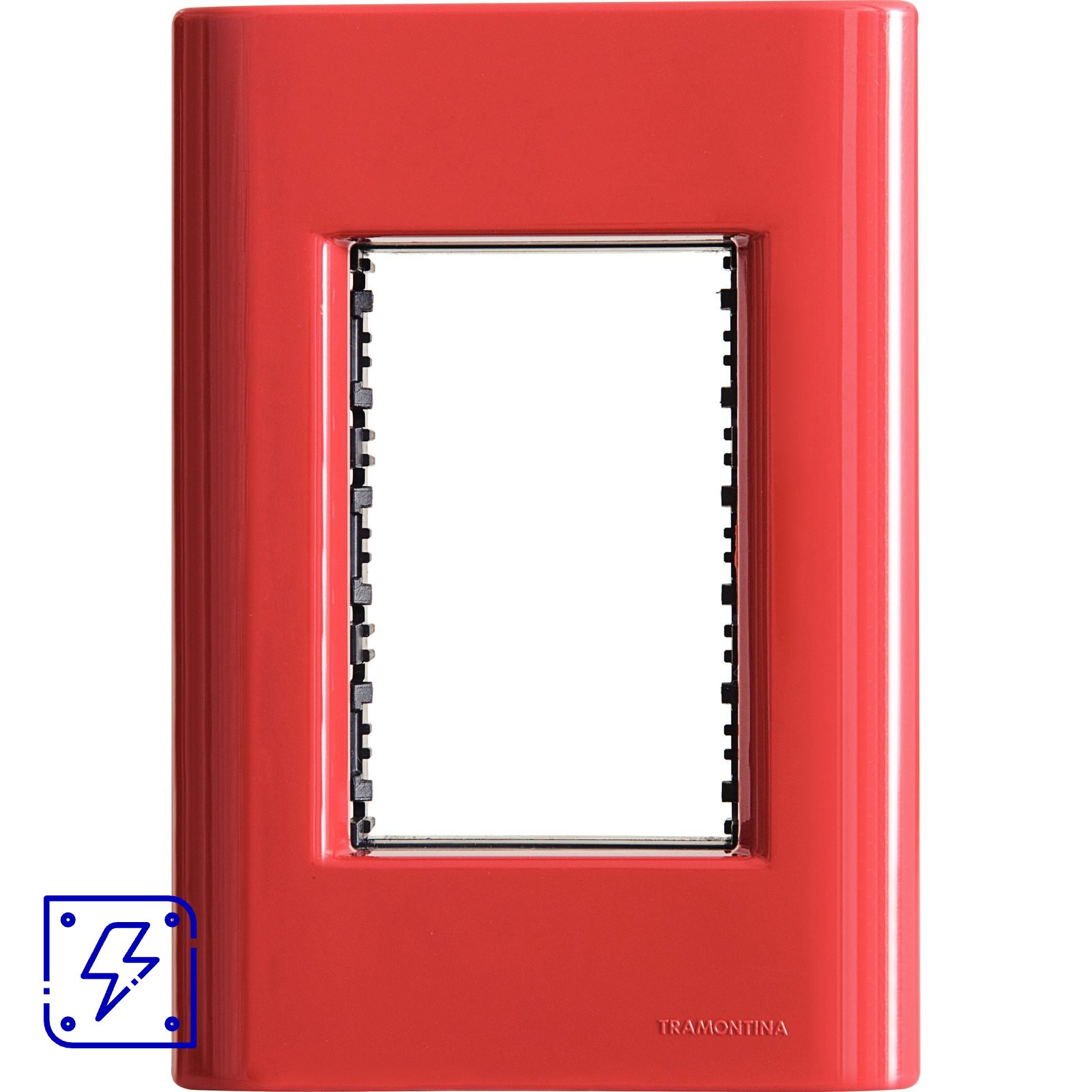 Placa 3 Postos 4x2 Tramontina Giz Napoli com Suporte 20 UNIDADES EMB.MINIMA