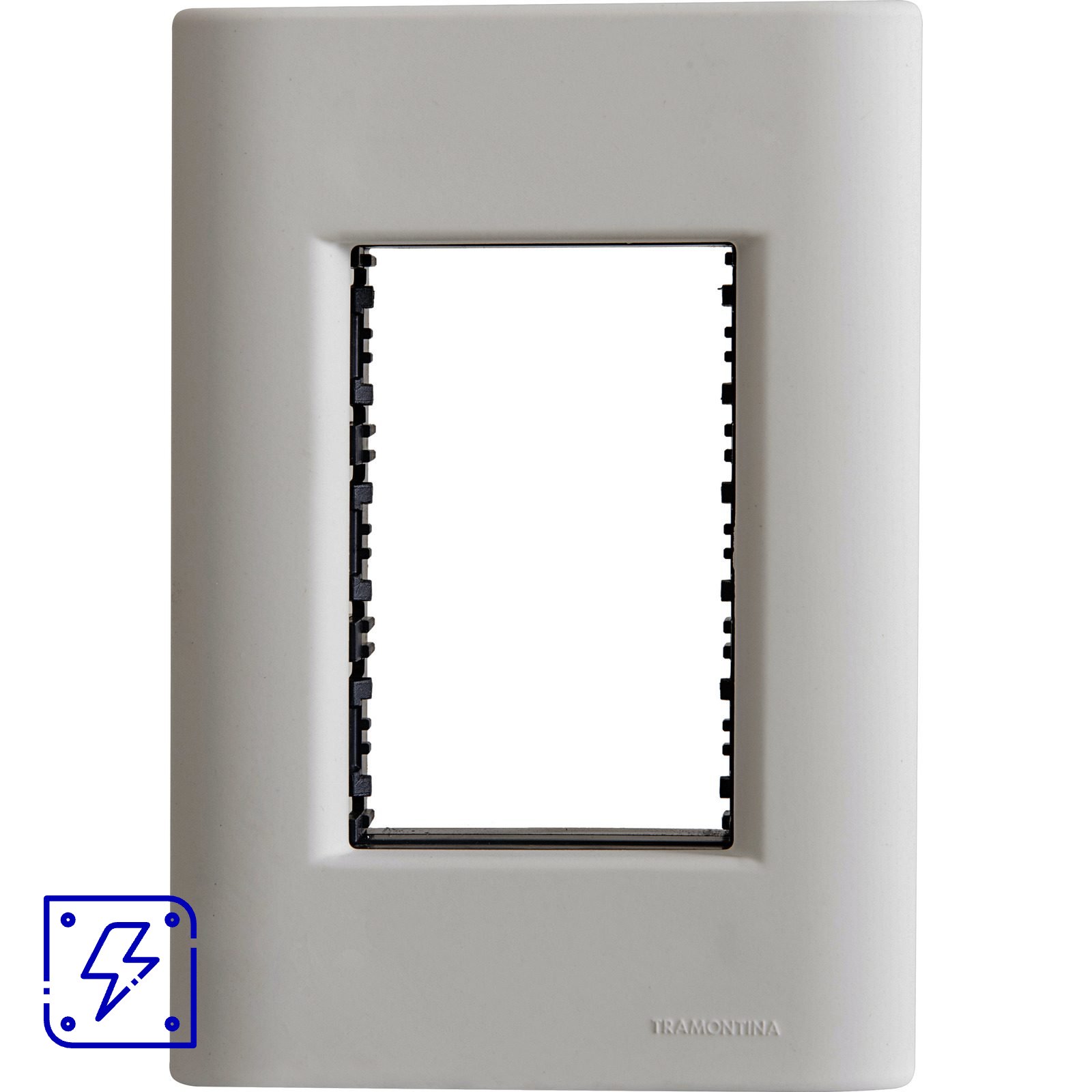 Placa 3 Postos 4x2 Tramontina Giz Fendi Soft Touch com Suporte 20 UNIDADES EMB.MINIMA