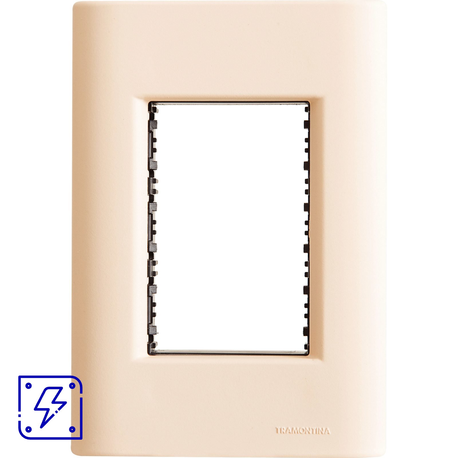 Placa 3 Postos 4x2 Tramontina Giz Nude Soft Touch com Suporte 20 UNIDADES EMB.MINIMA