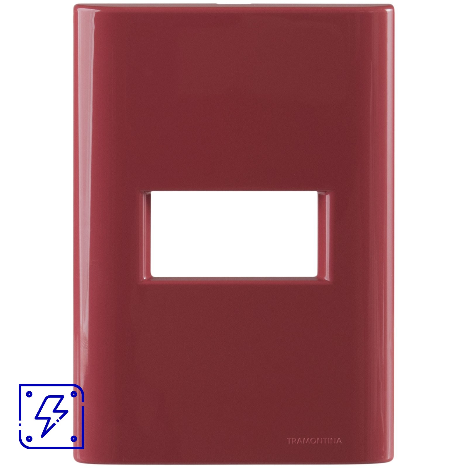 Placa 1 Posto Horizontal Tramontina Giz com Suporte Napoli 20 UNIDADES EMB.MINIMA