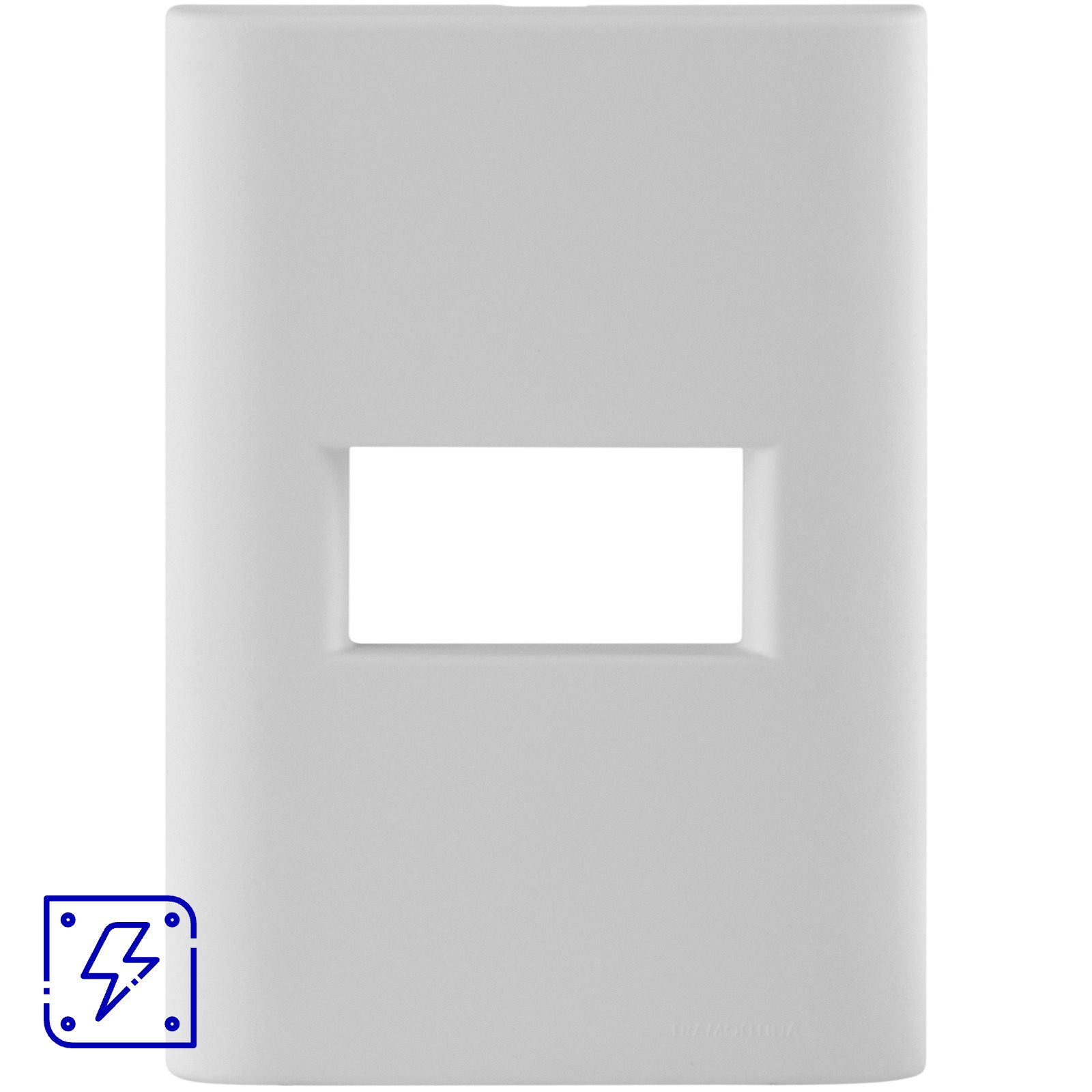 Placa 1 Posto Horizontal Tramontina Giz com Suporte Branco Soft Touch 20 UNIDADES EMB.MINIMA