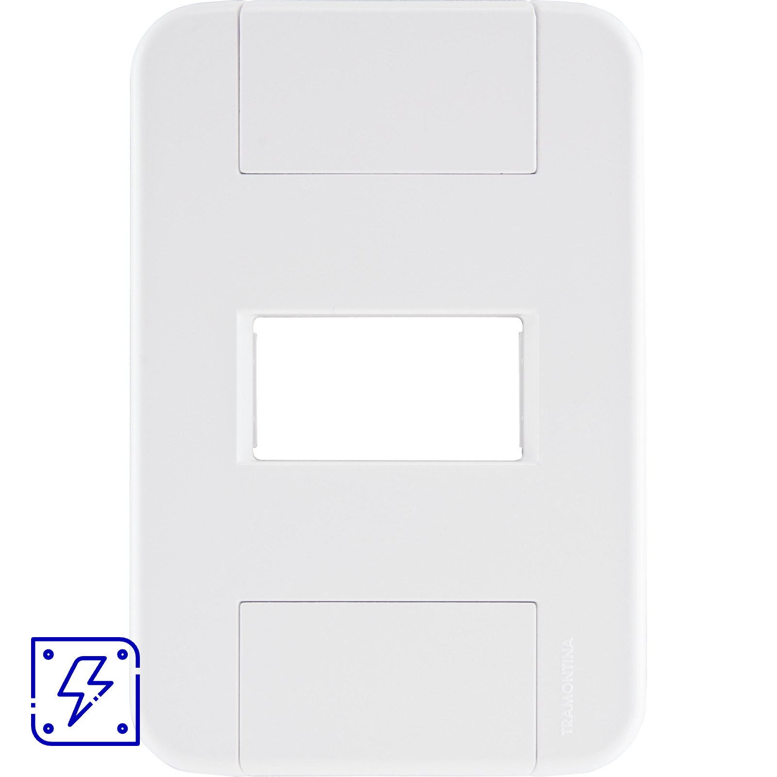Placa 1 Posto Horizontal 4x2 Tramontina Tablet Branca 20 UNIDADES EMB.MINIMA