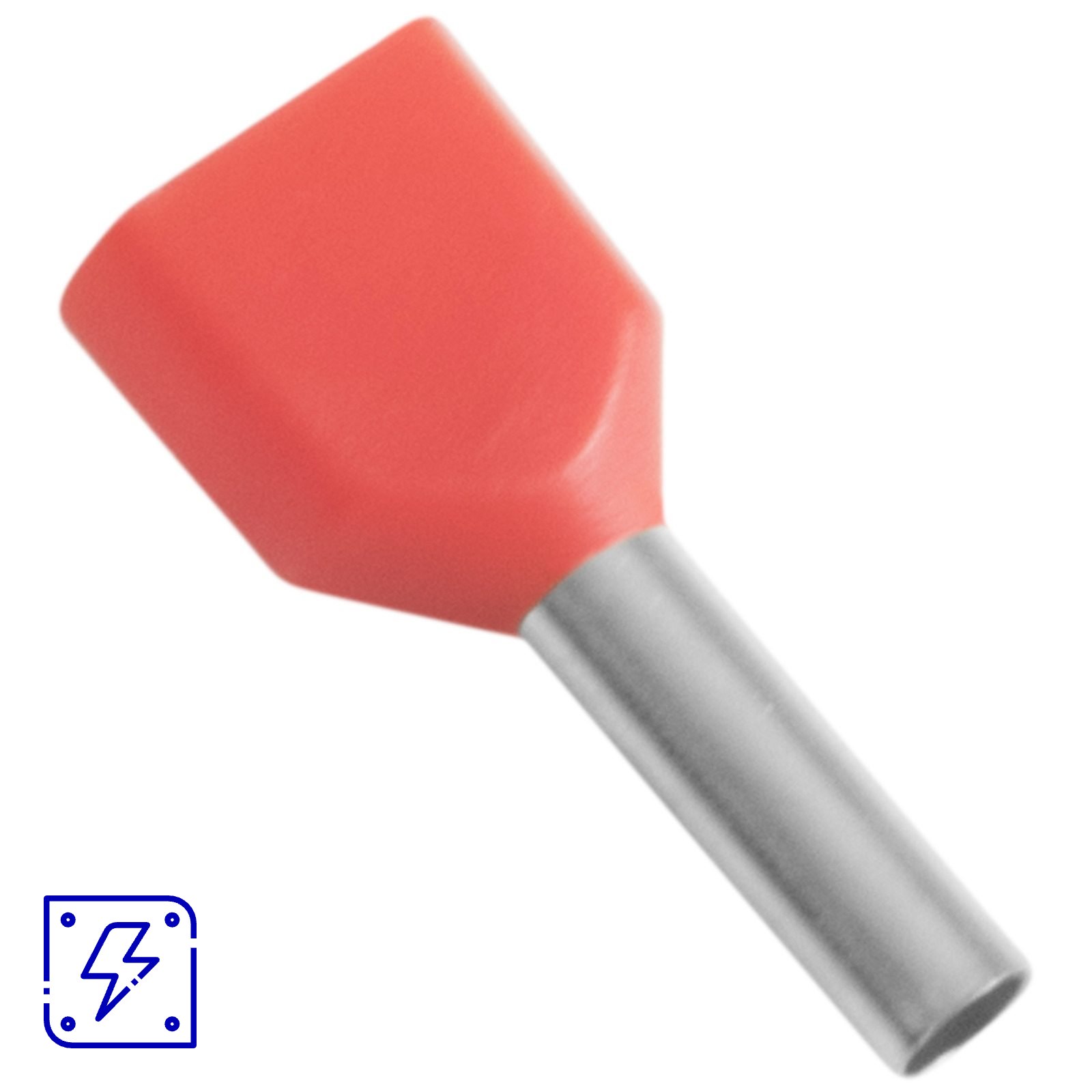 Terminais de Conexão Tubulares Duplos Tramontina em cobre estanhado e nylon 1,0 mm² x 8 Vermelho 100 Peças 50 UNIDADES EMB.MINIMA
