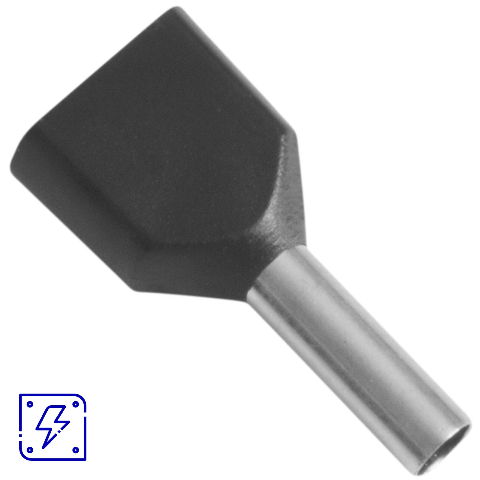 Terminais de Conexão Tubulares Duplos Tramontina em cobre estanhado e nylon 1,5 mm² x 8 Preto 100 Peças 50 UNIDADES EMB.MINIMA
