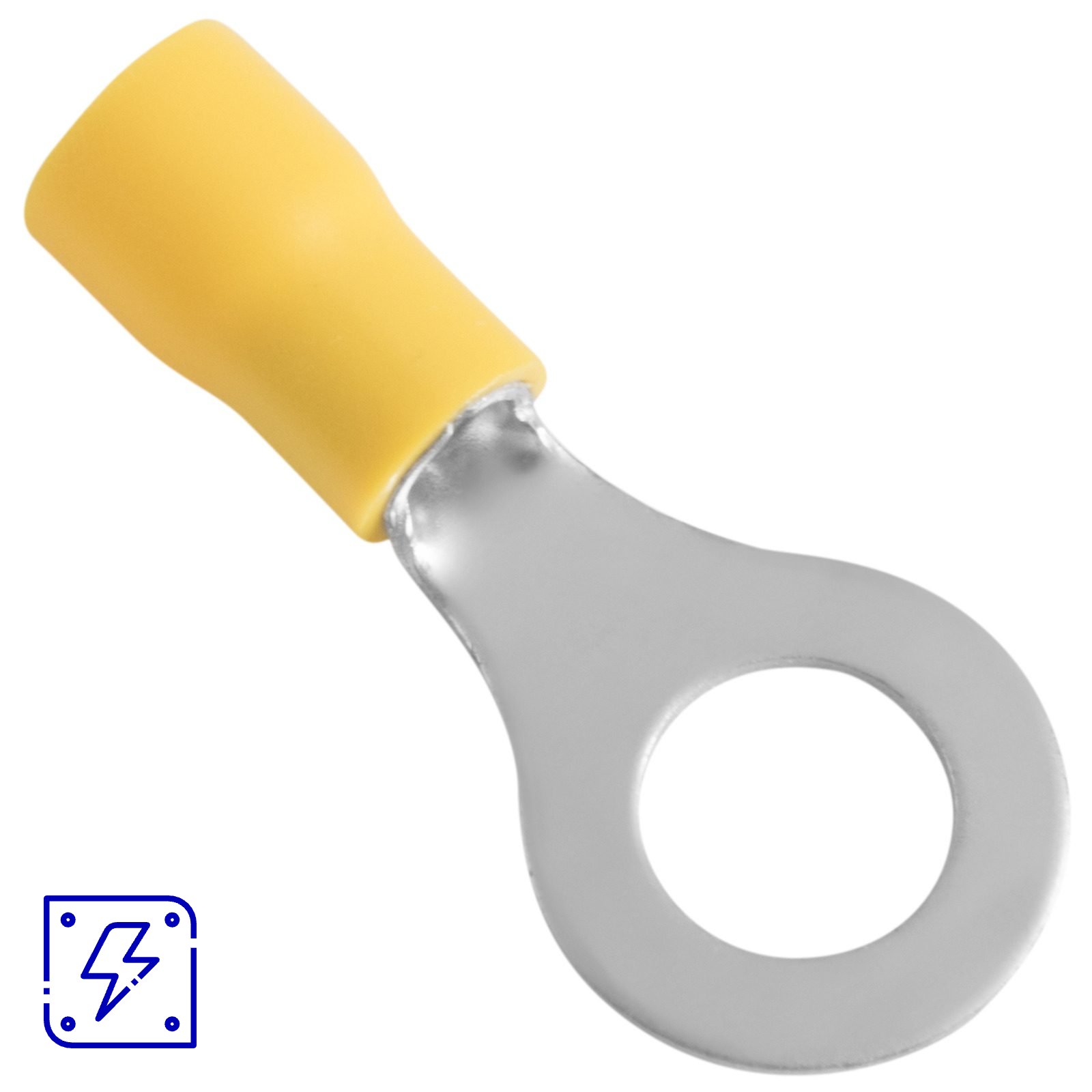 Terminais de Conexão Olhal Tramontina em cobre estanhado e nylon 6 mm² x 15 mm x M8 Amarelo 25 Peças 24 UNIDADES EMB.MINIMA