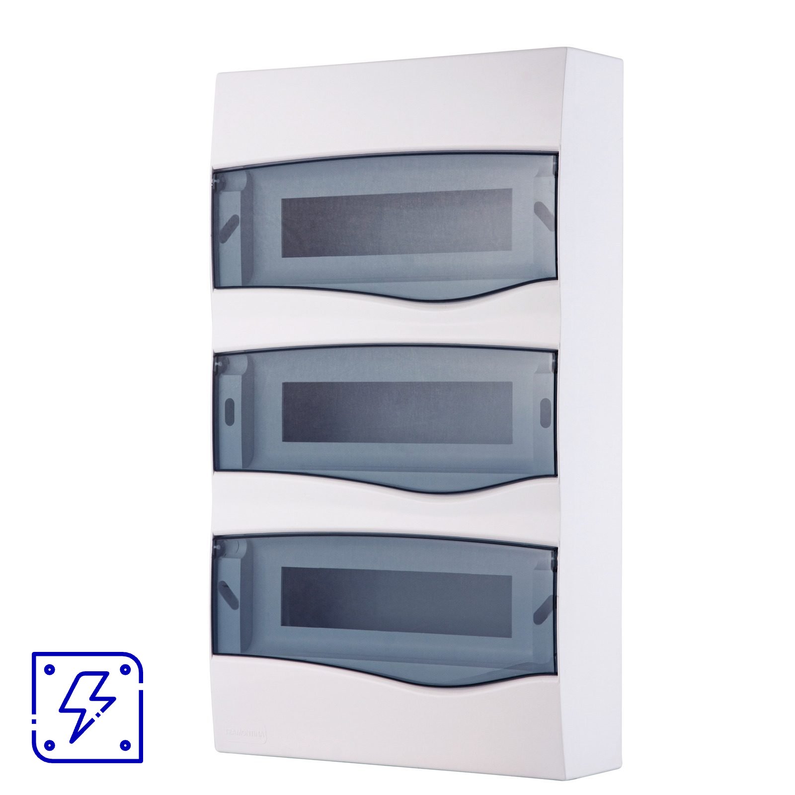 Quadro de Distribuição de Sobrepor 36 DIN ou 24 NEMA Tramontina com Porta Transparente 10 UNIDADES EMB.MINIMA