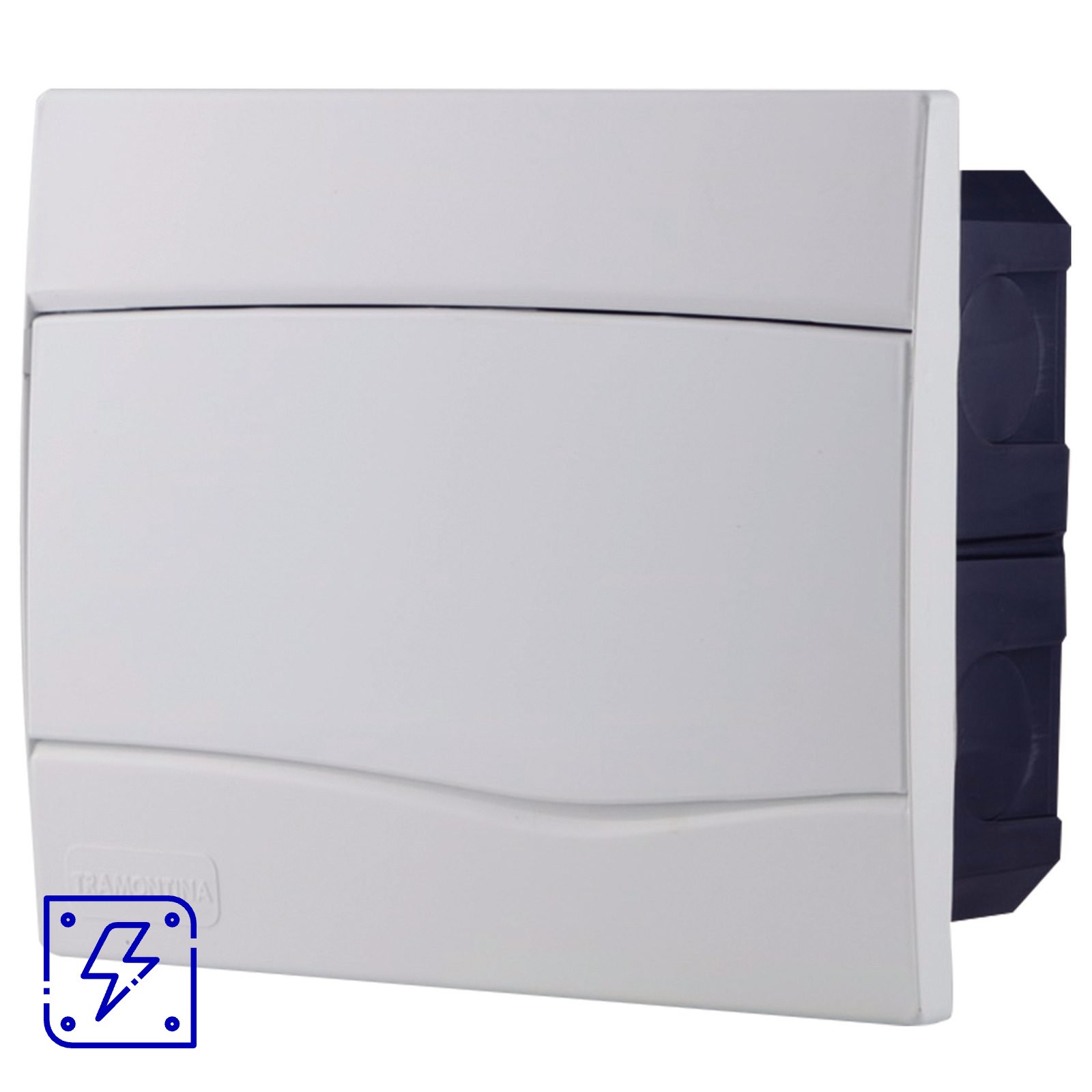 Quadro de Distribuição de Embutir 9 DIN ou 6 NEMA Tramontina com Porta Branca 10 UNIDADES EMB.MINIMA