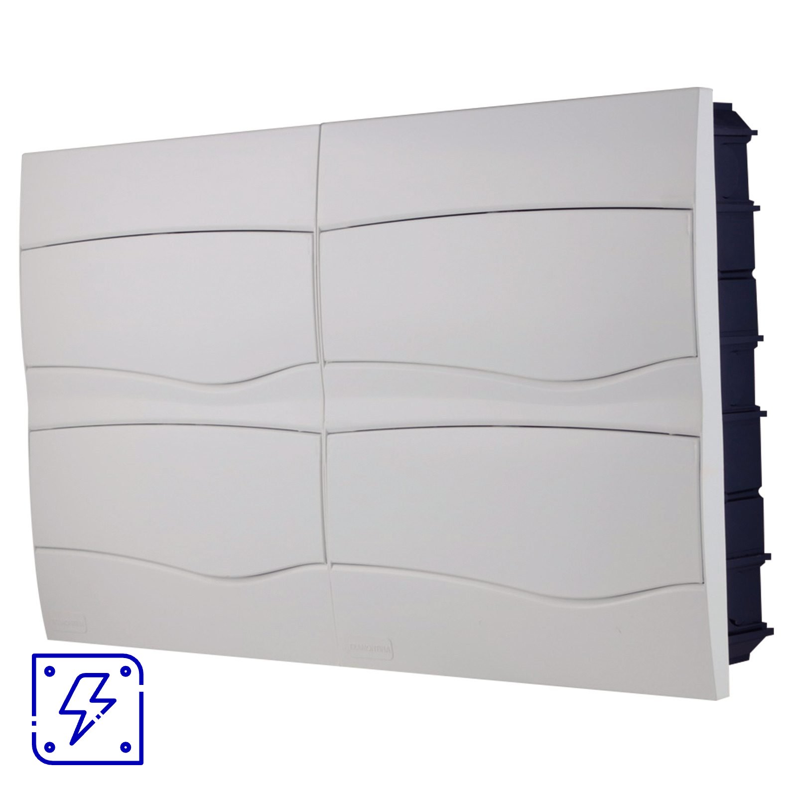 Quadro de Distribuição de Embutir 48 DIN ou 32 NEMA Tramontina com Porta Branca 1 UNIDADES EMB.MINIMA