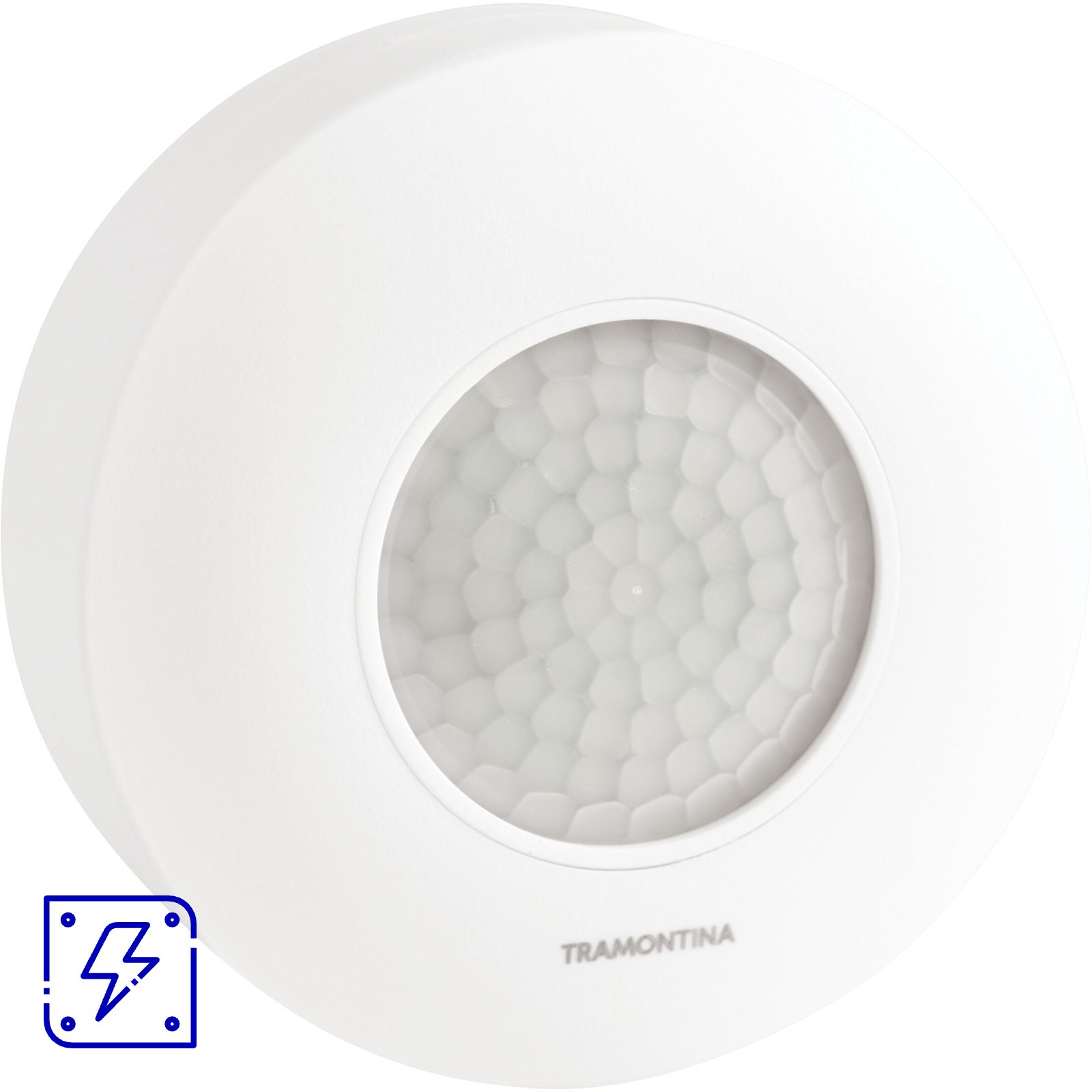 Sensor de Presença 360° de Sobrepor em Teto Tramontina Bivolt com Fotocélula Branco 10 UNIDADES EMB.MINIMA