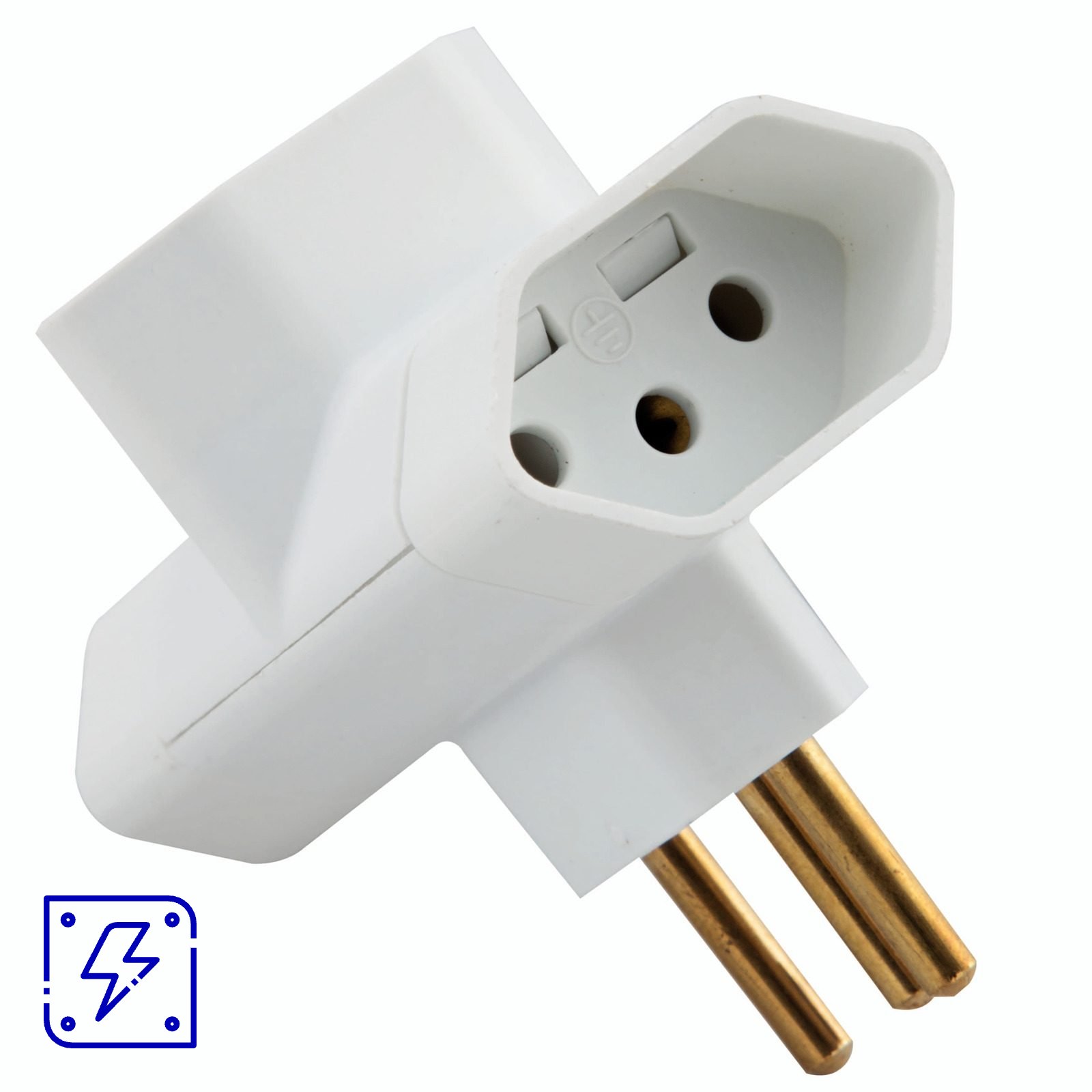 Plugue T 2P+T 10 A 250 V Tramontina Branco 100 UNIDADES EMB.MINIMA