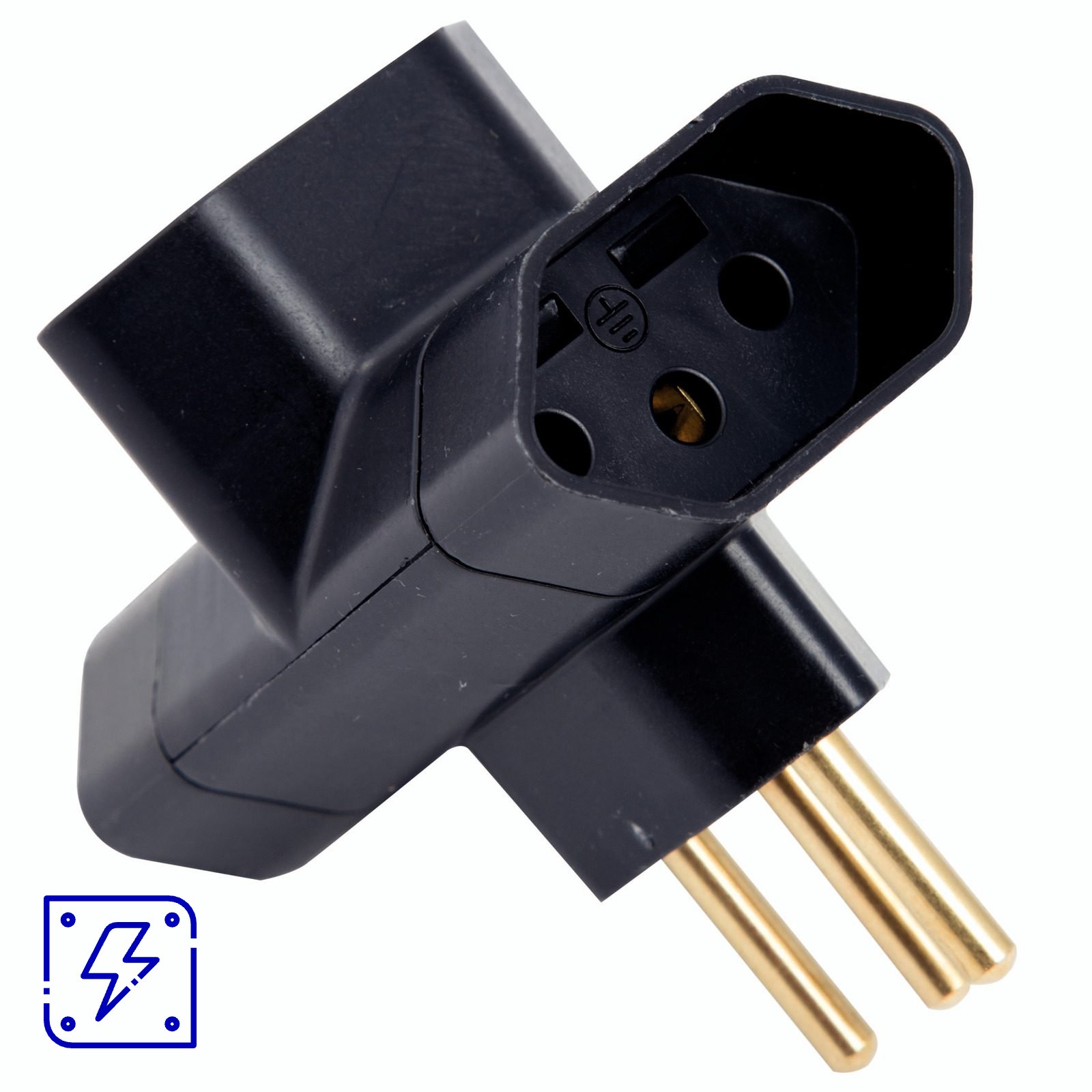 Plugue T 2P+T 10 A 250 V Tramontina Preto 100 UNIDADES EMB.MINIMA