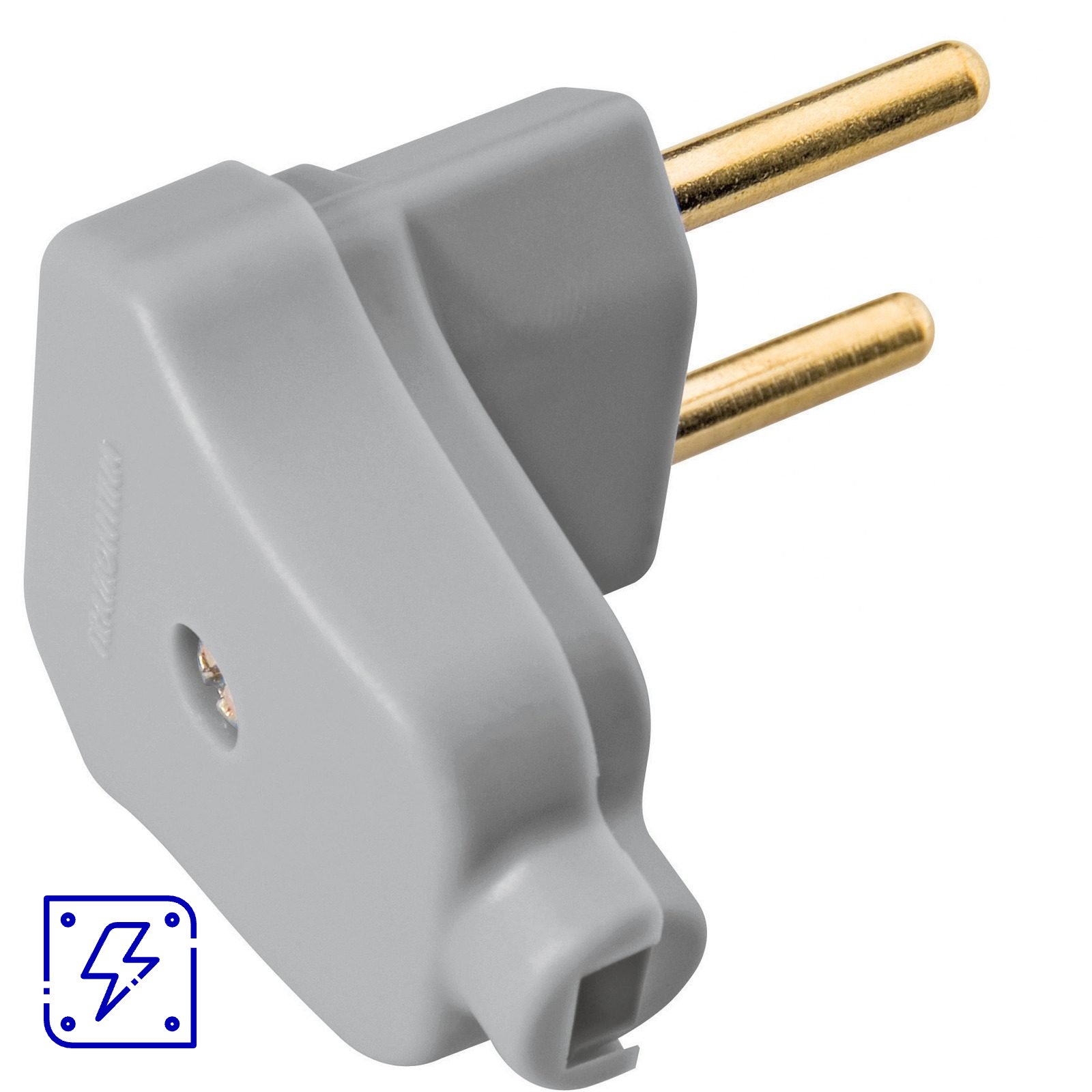 Plugue Angular 2P 10 A 250 V Tramontina Cinza 100 UNIDADES EMB.MINIMA