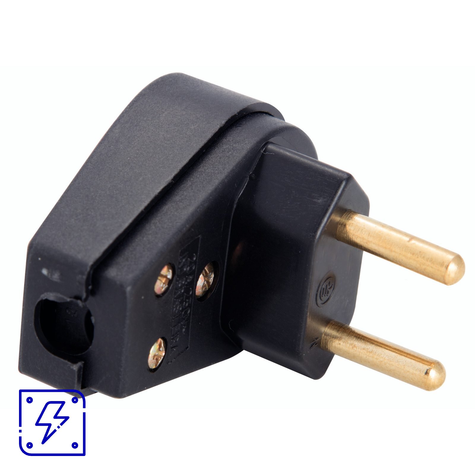 Plugue Angular 2P 20 A 250 V Tramontina Preto 50 UNIDADES EMB.MINIMA