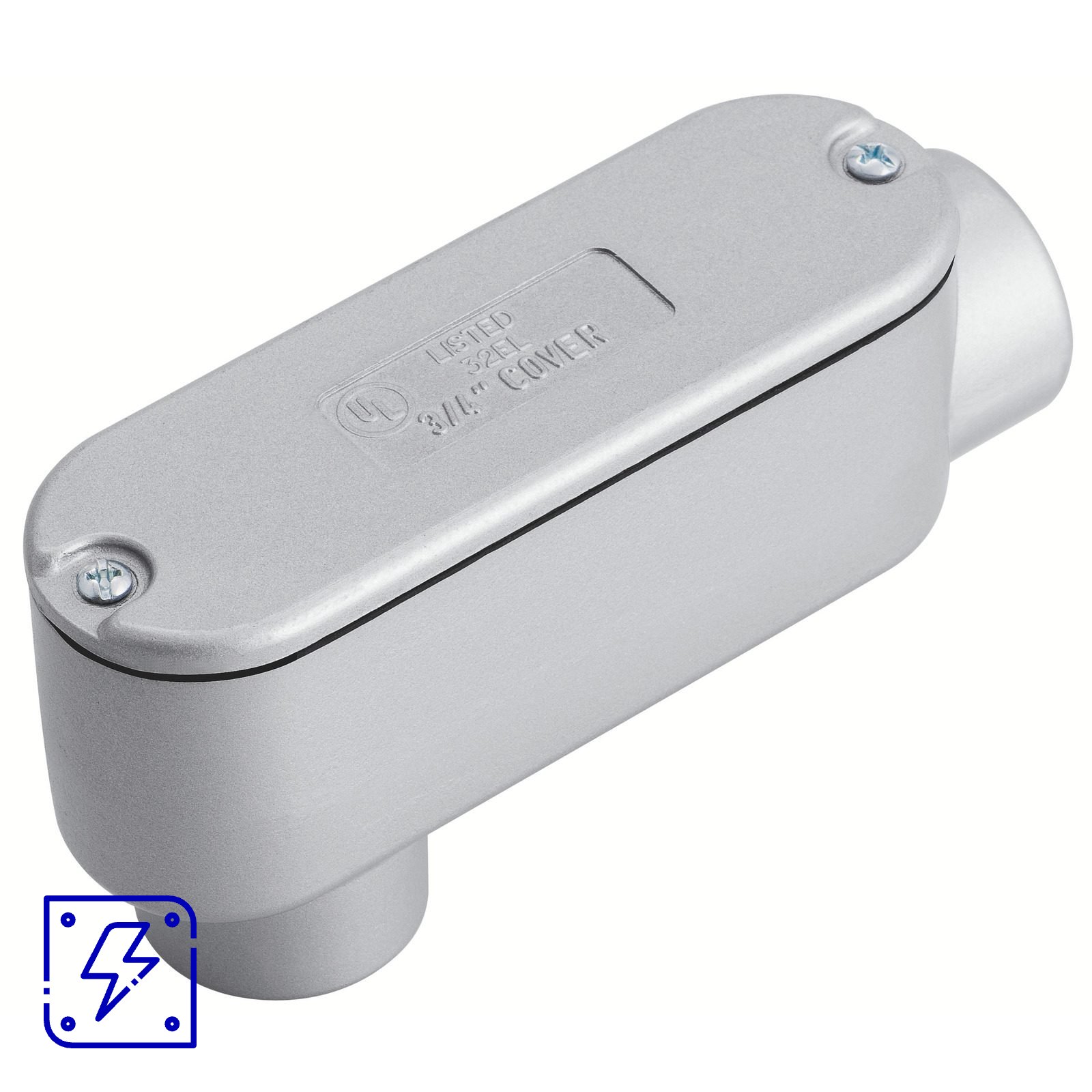Condulete Fixo Ovalado 1.1/2" Tipo LB Tramontina com Tampa e Rosca com Pintura Eletrostática a Pó 6 UNIDADES EMB.MINIMA