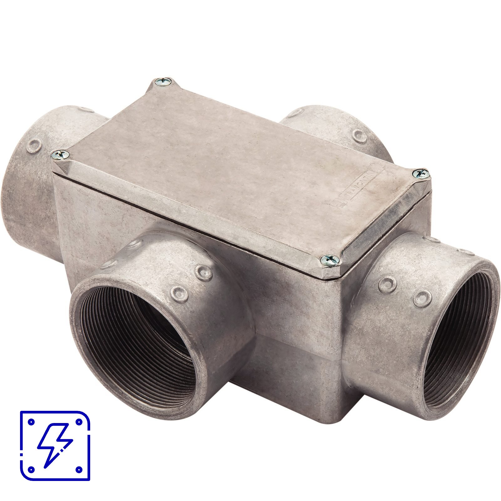 Condulete Tipo X 3" Fixo Tramontina com Tampa com Rosca BSP e sem Pintura 1 UNIDADES EMB.MINIMA
