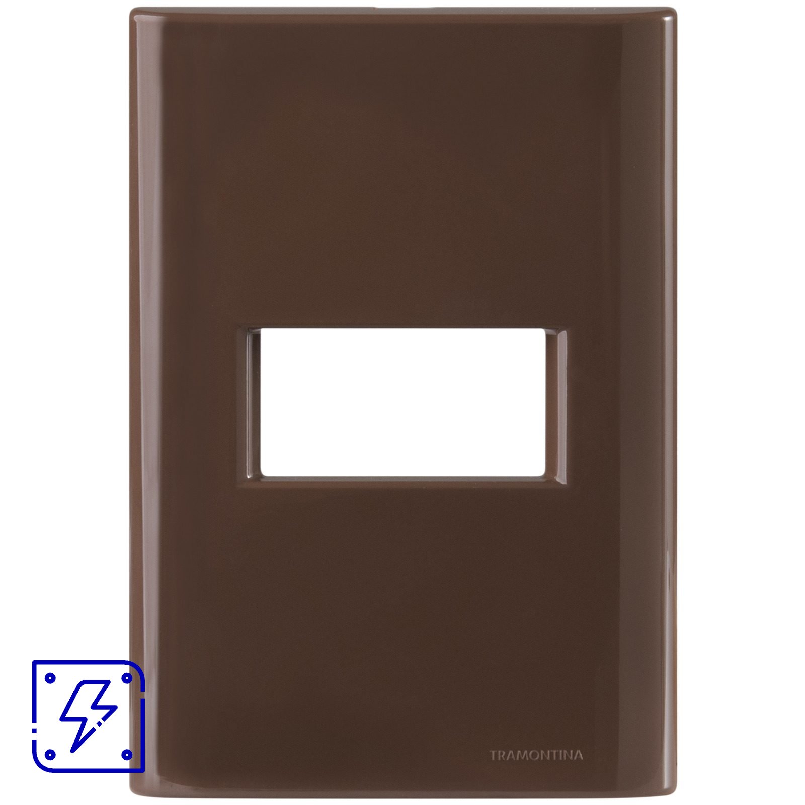 Placa 1 Posto Horizontal Tramontina Giz com Suporte Madeira 20 UNIDADES EMB.MINIMA