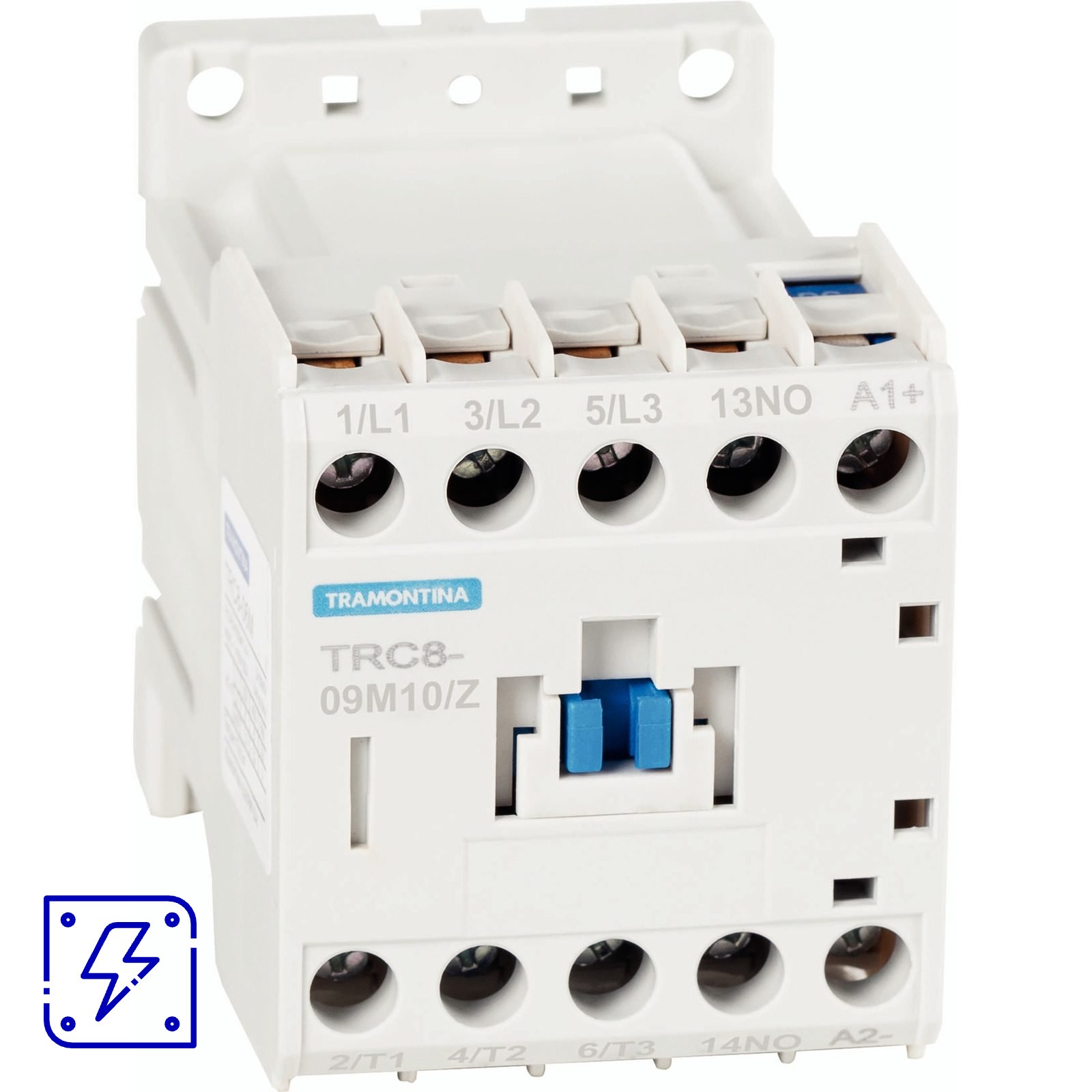 Mini Contator Tripolar Tramontina TRC 8-09M10/Z 9 A 24 Vcc 1NA 1 UNIDADES EMB.MINIMA