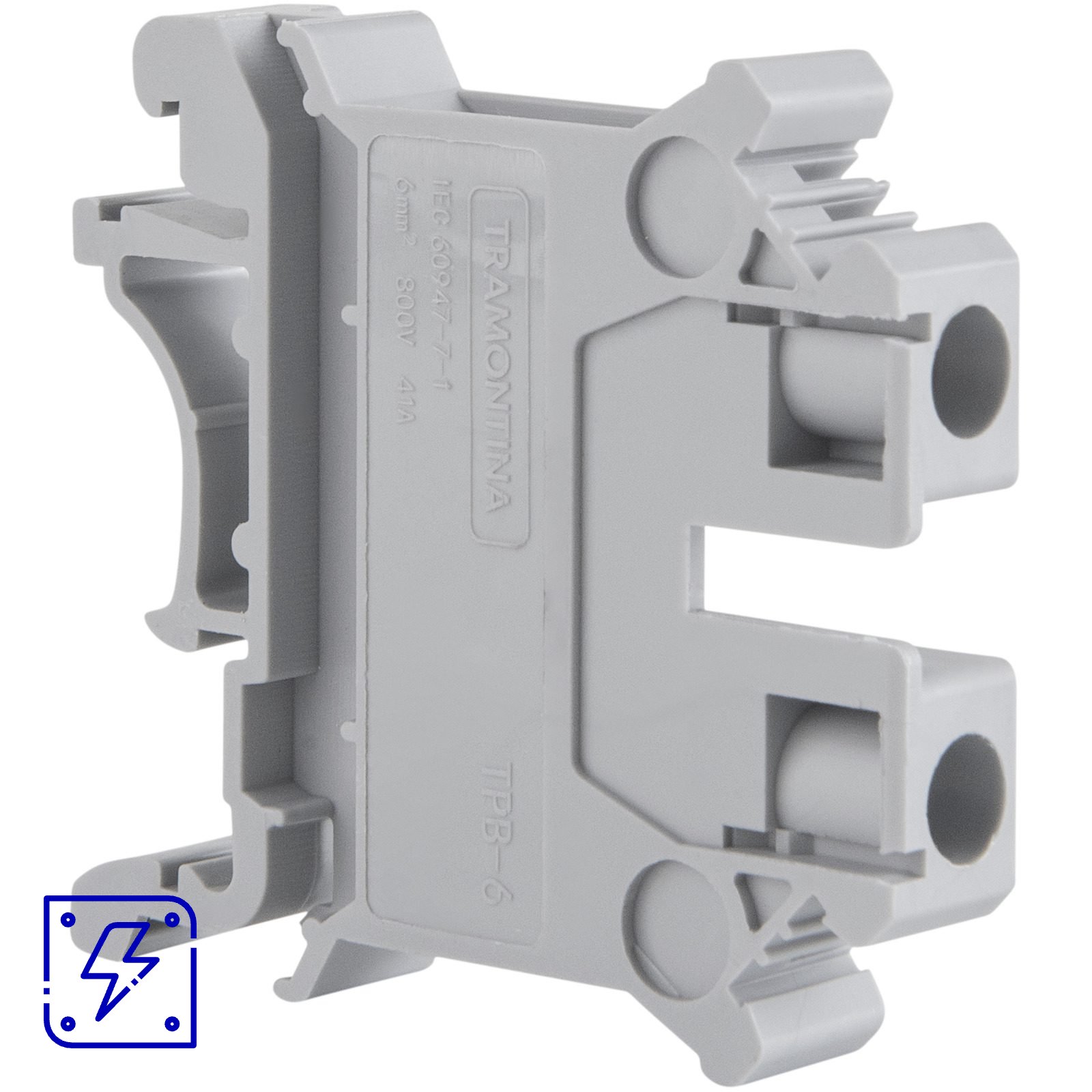 Borne de Conexão a Parafuso Cinza 6 mm² Tramontina TPB-6 50 UNIDADES EMB.MINIMA