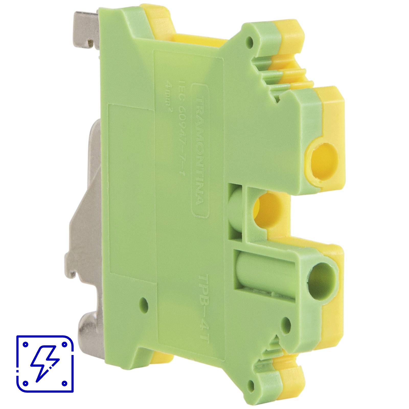 Borne de Conexão a Parafuso Verde/Amarelo 4 mm² Tramontina TPB-4T 100 UNIDADES EMB.MINIMA