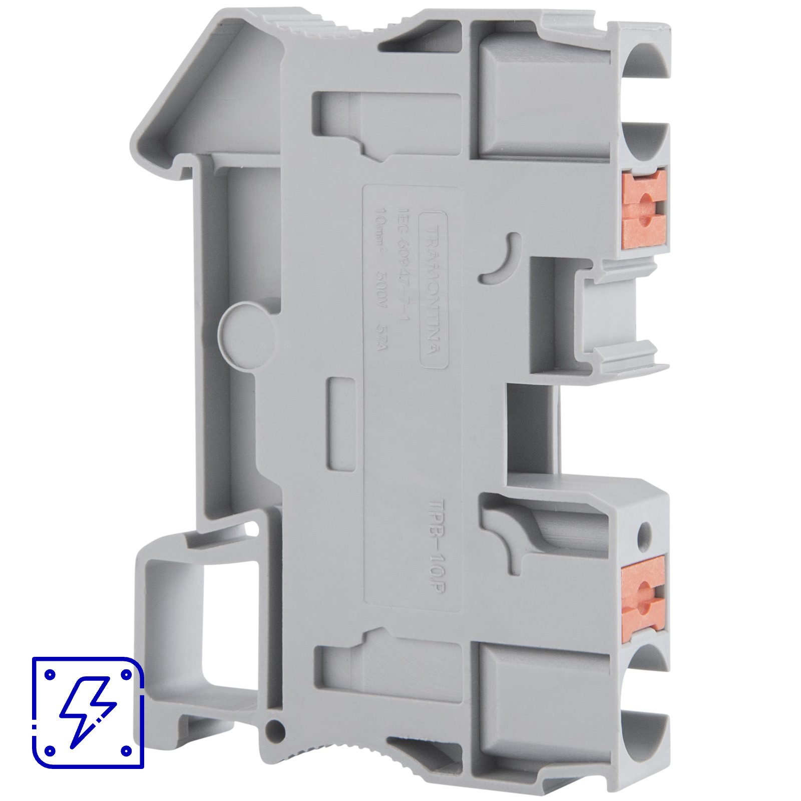 Borne de Conexão Push-In Cinza 10 mm² Tramontina TPB-10P 50 UNIDADES EMB.MINIMA