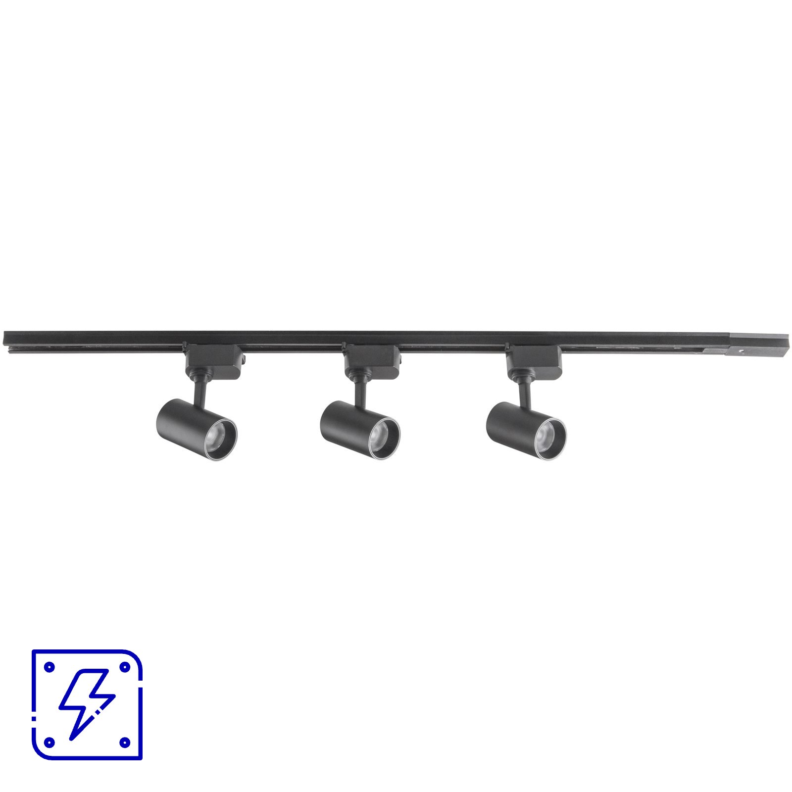Luminária Trilho Eletrificado Tramontina 1 m com 3 Spots 5 W Preto 3000K Luz Amarela 5 UNIDADES EMB.MINIMA