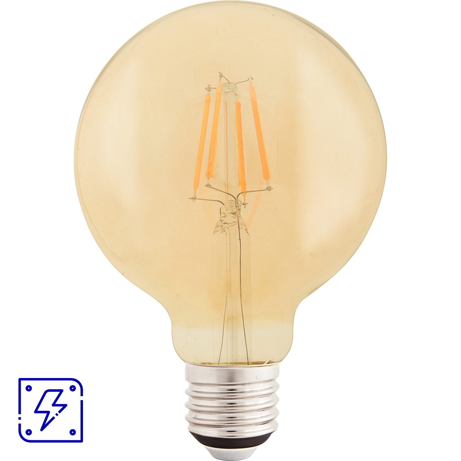 Lâmpada LED de Filamento Tramontina G95 4 W 2200 K luz Amarela em Vidro Âmbar 20 UNIDADES EMB.MINIMA