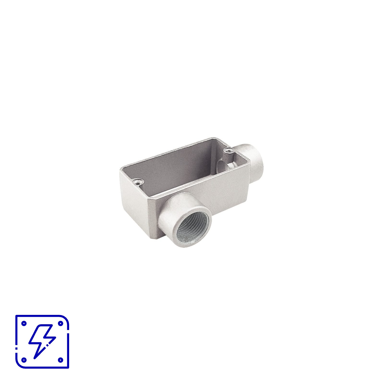 Condulete fixo 1/2" tipo "LR" - sem tampa / sem rosca / com pintura eletrostática a pó 12 UN. EMB.MINIMA