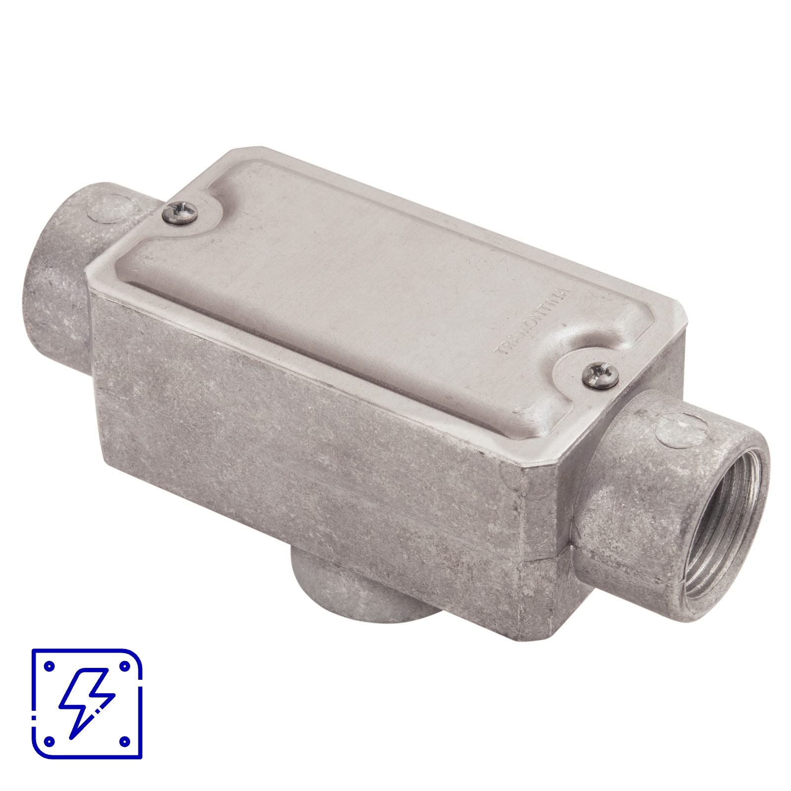 Condulete fixo 1/2" tipo "TB" - com tampa / rosca BSP / sem pintura 12 UN. EMB.MINIMA