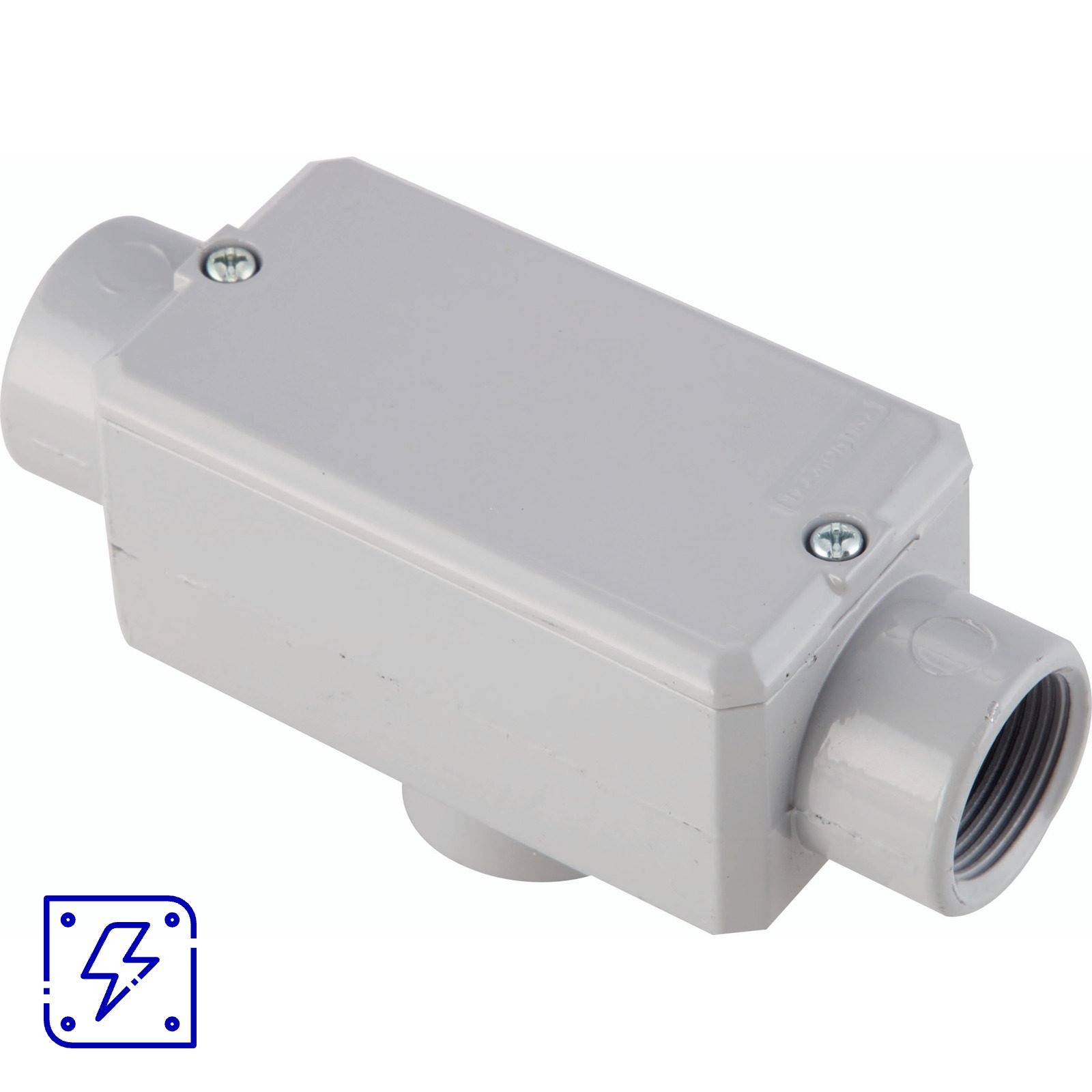 Condulete fixo 1/2" tipo "TB" - com tampa / rosca BSP / com pintura eletrostática a pó 12 UN. EMB.MINIMA