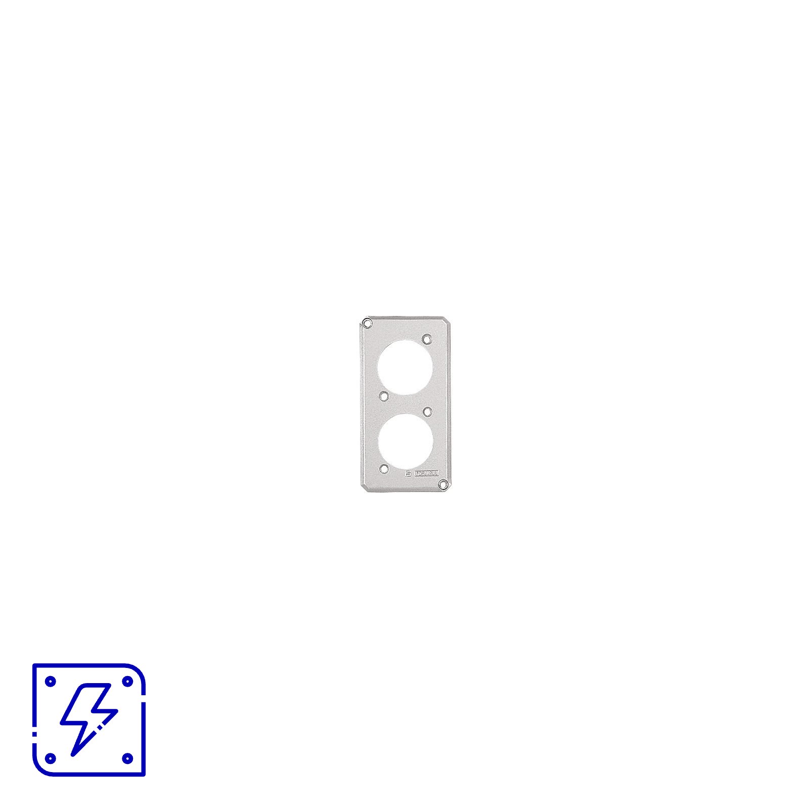 Tampa para Condulete 1" Tramontina com 2 Postos Redondos e com Pintura Eletrostática a Pó 36 UNIDADES EMB.MINIMA