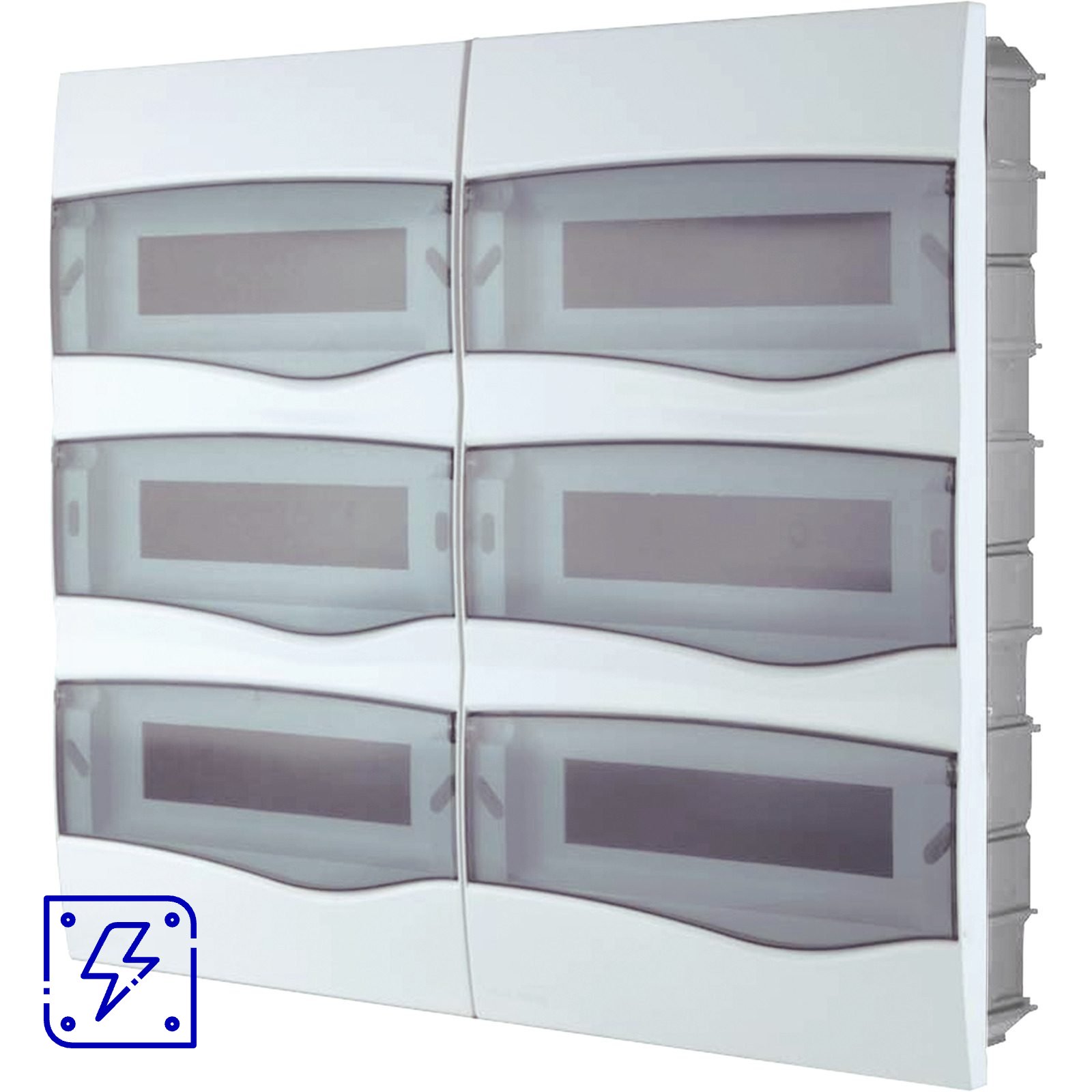 Quadro de Distribuição de Embutir 72 DIN ou 48 NEMA Tramontina com Porta Transparente 1 UNIDADES EMB.MINIMA