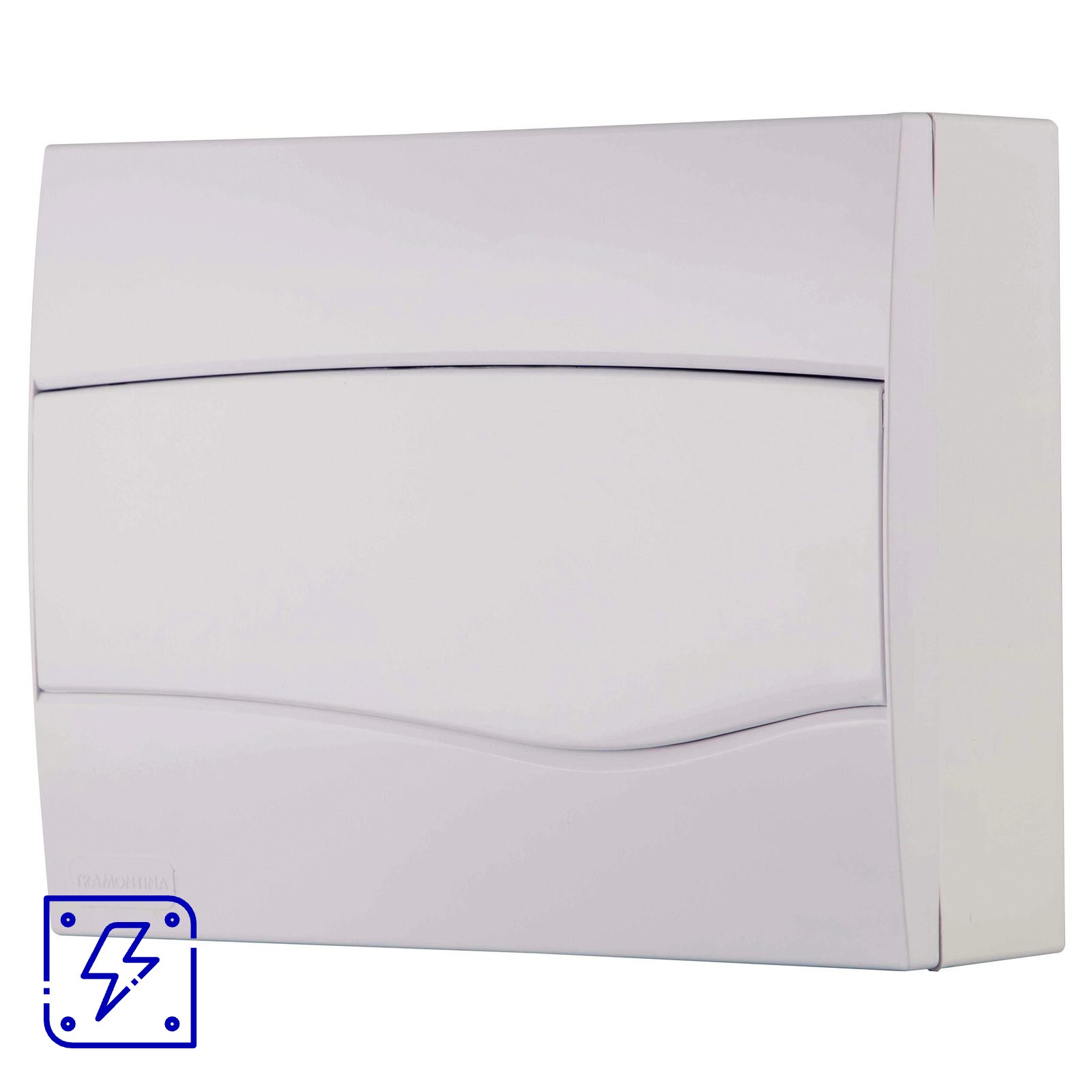 Quadro de Distribuição de Sobrepor 12 DIN ou 8 NEMA Tramontina com Porta Branca 10 UNIDADES EMB.MINIMA