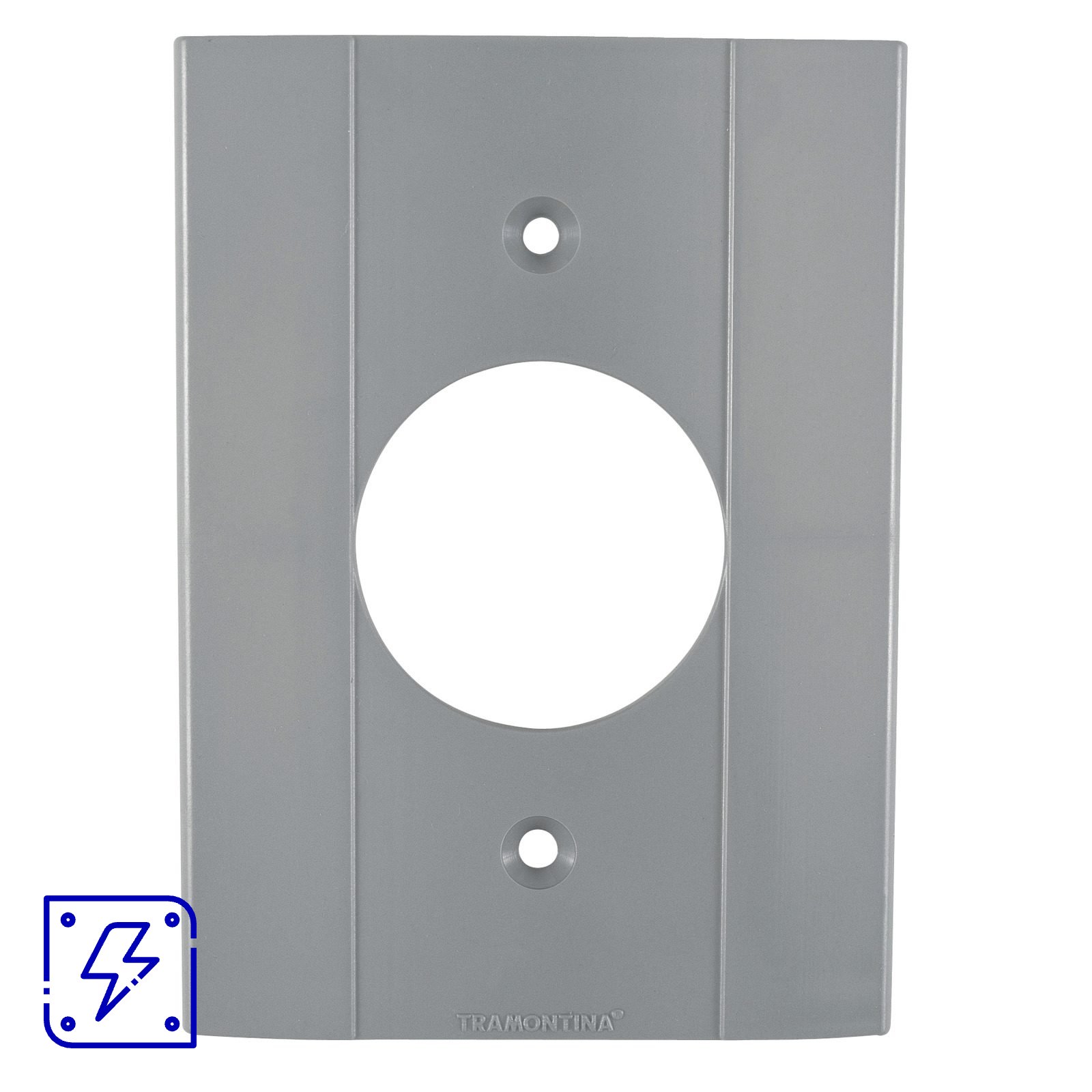 Tampa 1 Posto Redondo para Condulete Plastibox Tramontina Cinza 48 UNIDADES EMB.MINIMA